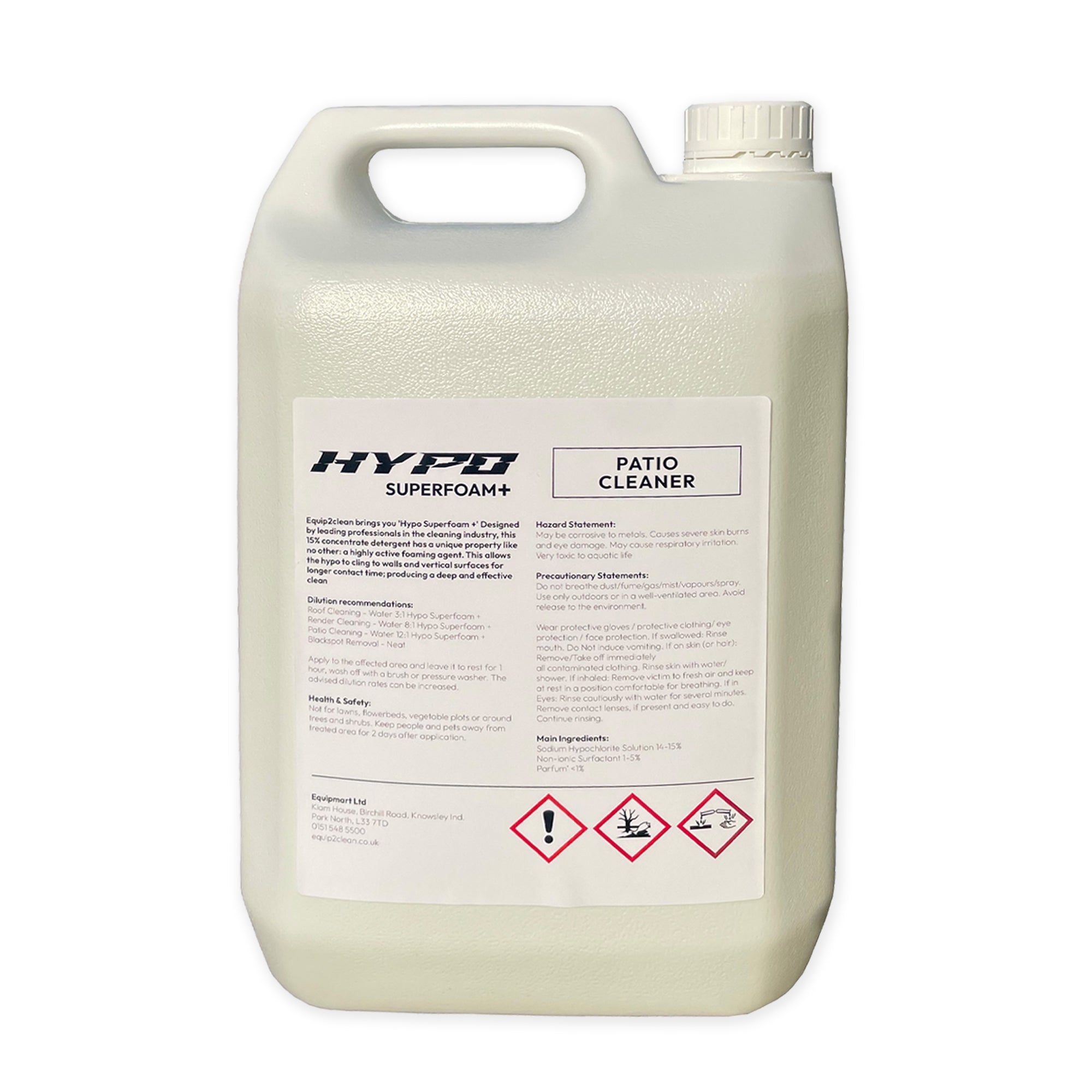 Solution de lavage doux Hypo SuperFoam+ 10 L (Nettoyant pour terrasse)