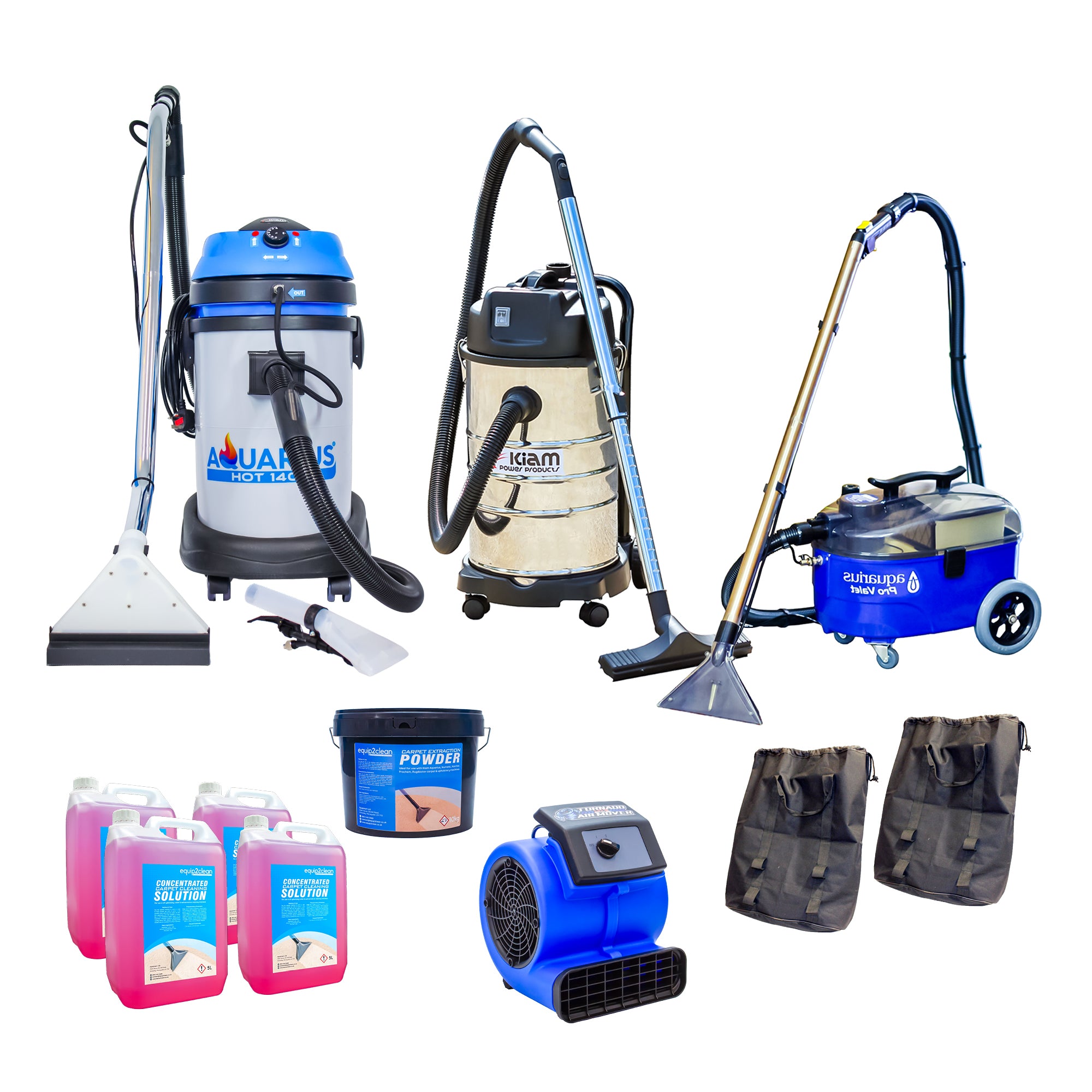 Professional Carpet & Upholstery Cleaning Equipment Business Start-Up Pack (Aquarius Hot 1400)