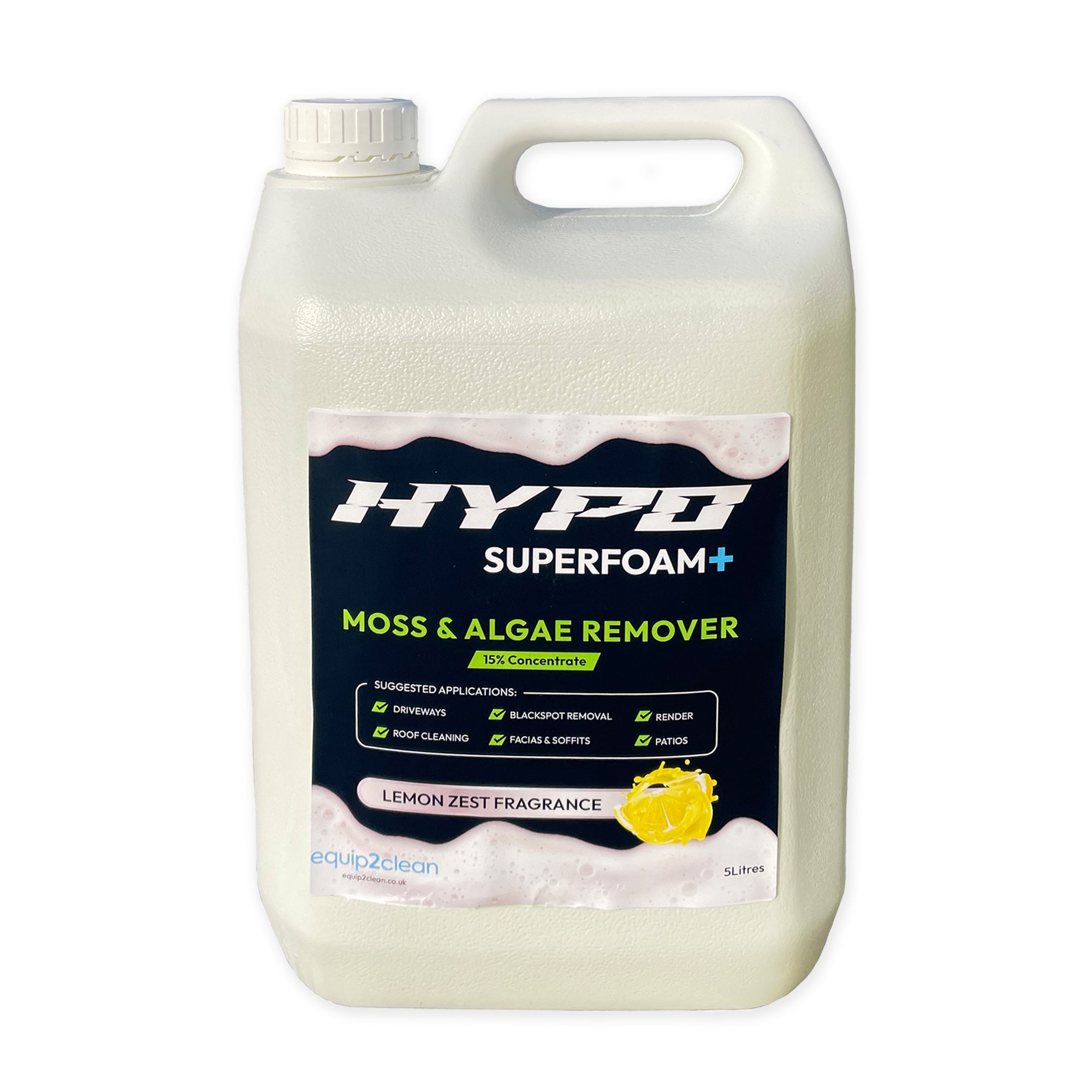 Solution de lavage doux Hypo SuperFoam+ 10 L (éliminant la mousse et les algues)