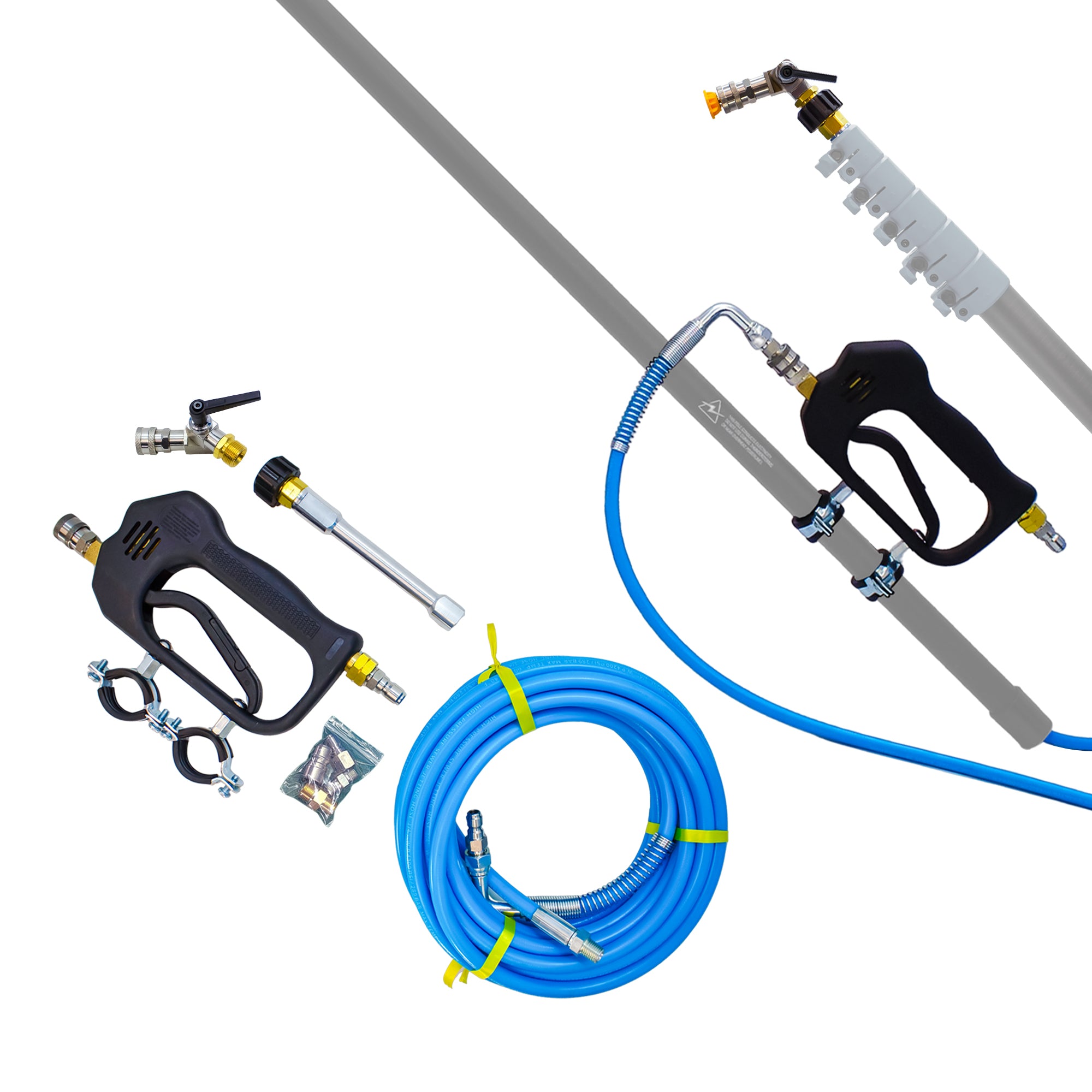 Venom 25ft Power Pole for Pressure Washers – 30T High-Mod Carbon Fibre