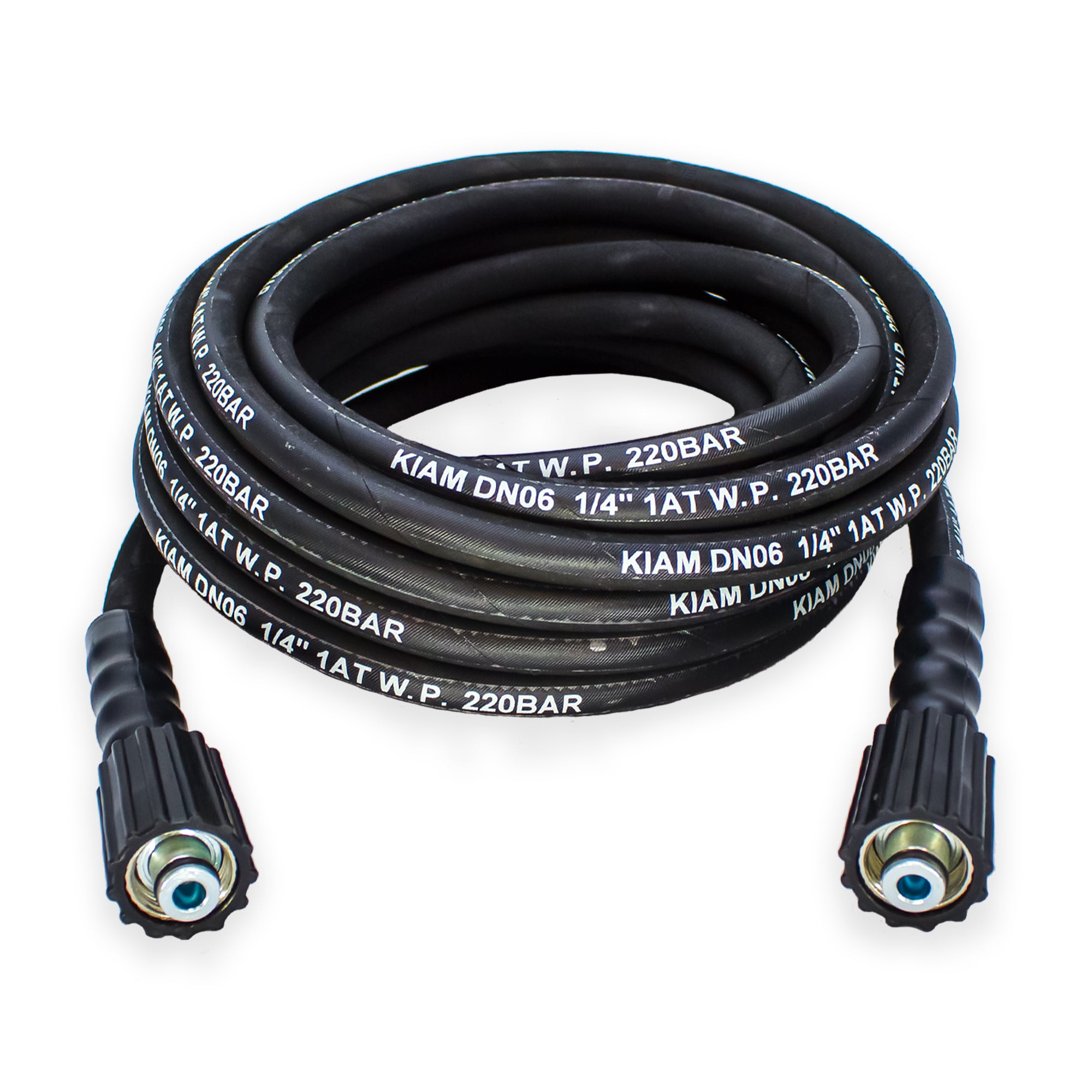 M22 Femelle - M22 Femelle Tuyau de Nettoyeur Haute Pression en Caoutchouc 1/4" Robuste