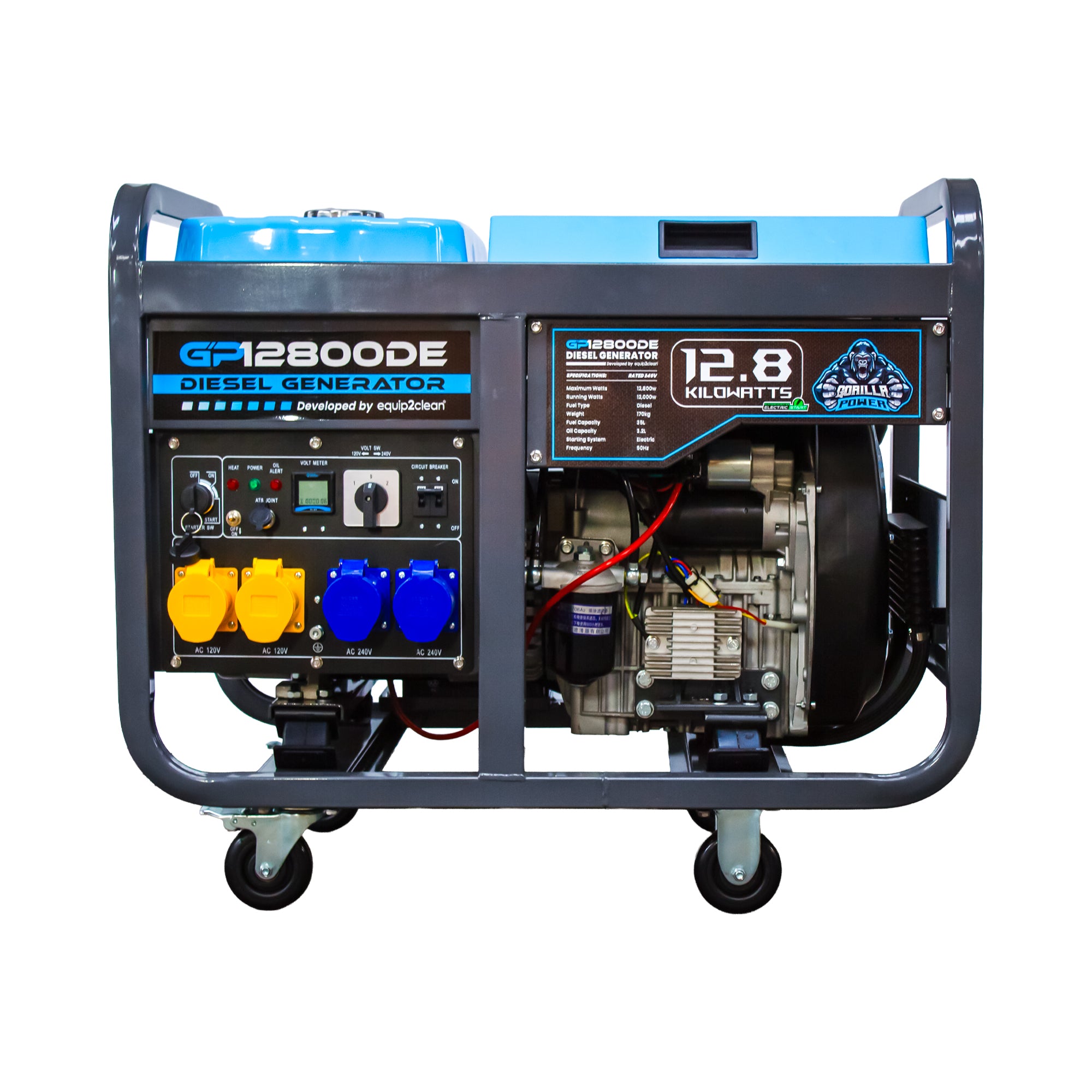 Gorilla Power 12800W Diesel Generator with Key Start - GP12800DE – High-Performance & Heavy-Duty Power