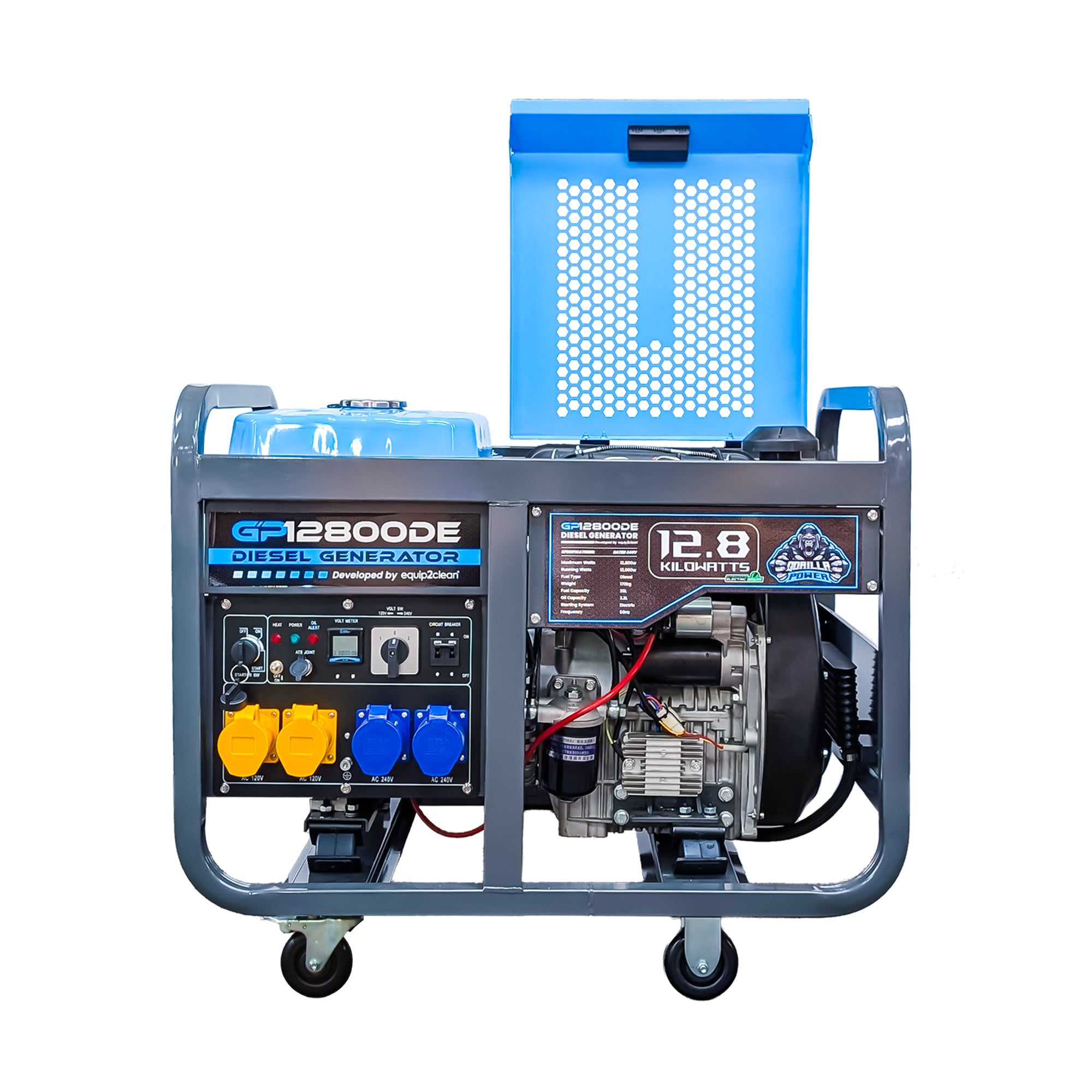 Gorilla Power 12800W Diesel Generator with Key Start - GP12800DE – High-Performance & Heavy-Duty Power