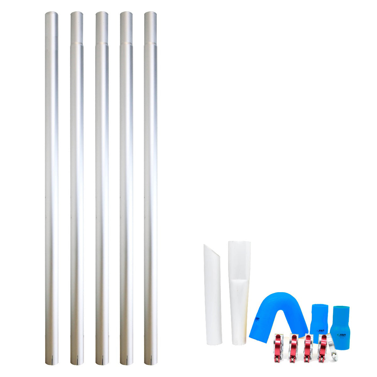 Kits de poteaux d'aspiration de gouttière en aluminium aérospatial léger (diamètre 51 mm) 20-40 pieds