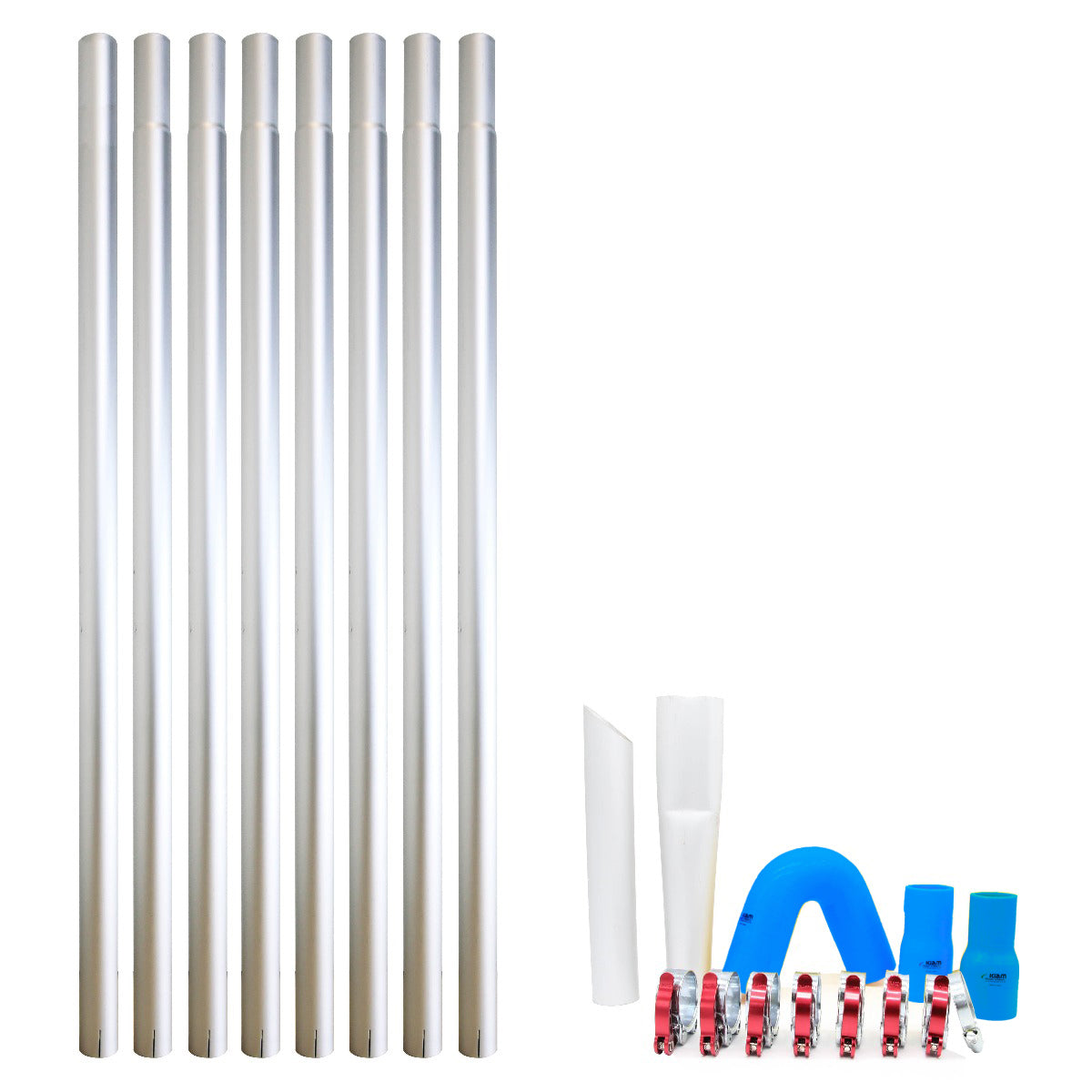 Kits de poteaux d'aspiration de gouttière en aluminium aérospatial léger (diamètre 51 mm) 20-40 pieds