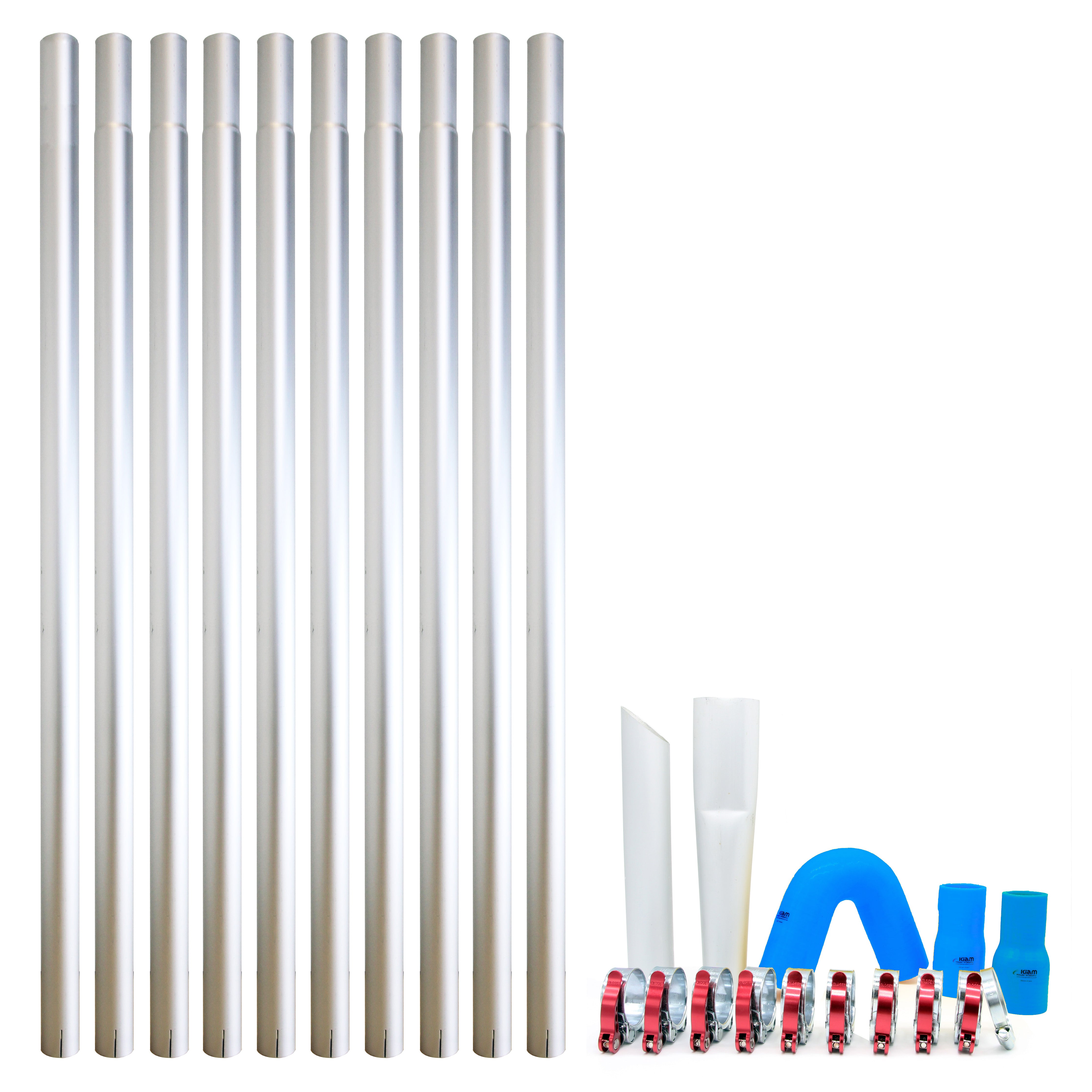 Kits de poteaux d'aspiration de gouttière en aluminium aérospatial léger (diamètre 51 mm) 20-40 pieds
