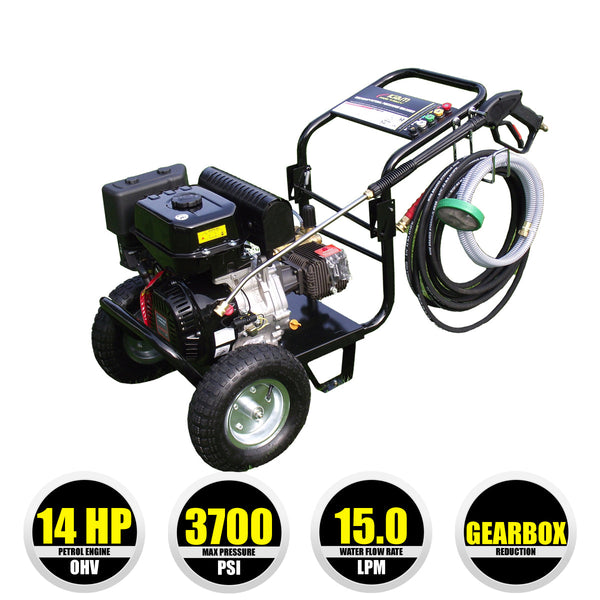 GRADE A Kiam KM3700PR Petrol High Pressure Washer Jet Cleaner - Gearbox Version (14HP)