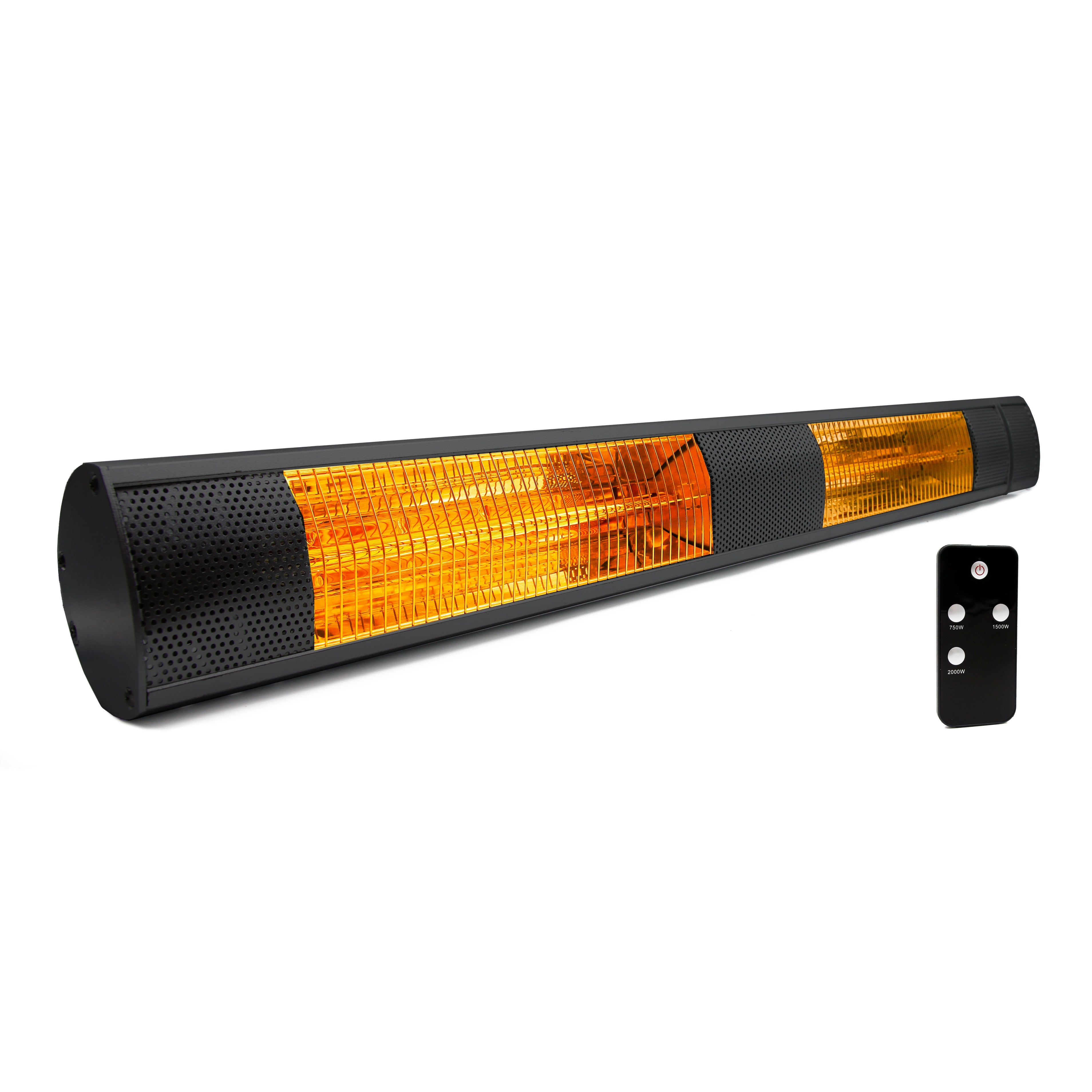 Chauffage de terrasse de jardin extérieur infrarouge 3KW KMH-30R fixé au mur avec télécommande
