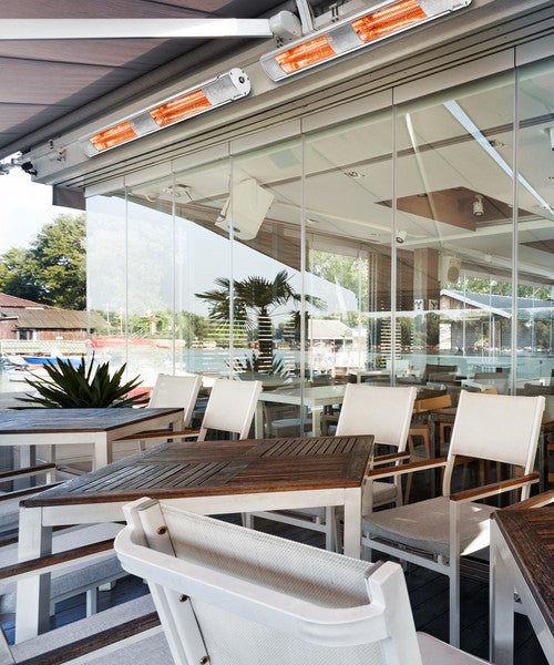 Chauffage de terrasse de jardin extérieur infrarouge 3KW KMH-30R fixé au mur avec télécommande