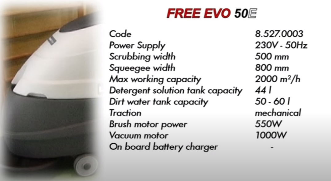 Autolaveuse à conducteur marchant Lavor SCL Compact FREE Evo 50E
