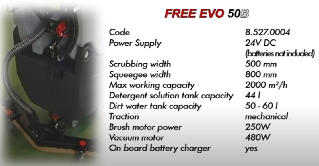Autolaveuse à conducteur marchant Lavor SCL Compact FREE Evo 50B