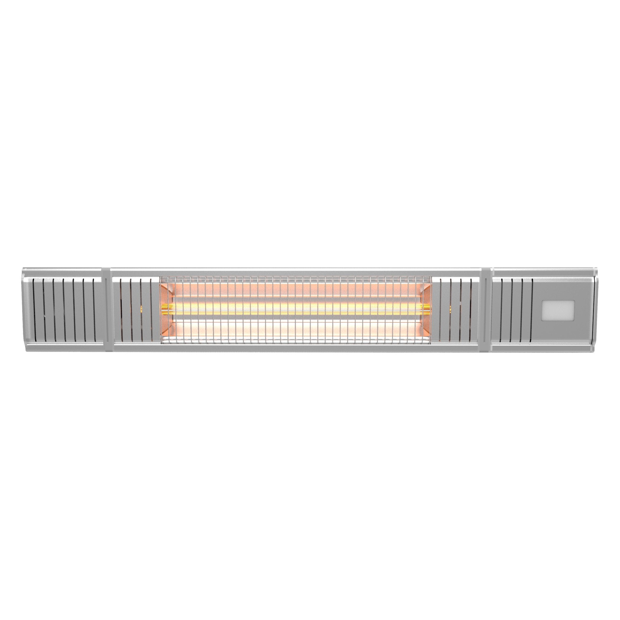 Castle Heaters - Chauffage de terrasse de jardin extérieur infrarouge Heatbeat 2KW avec haut-parleur Bluetooth et télécommande