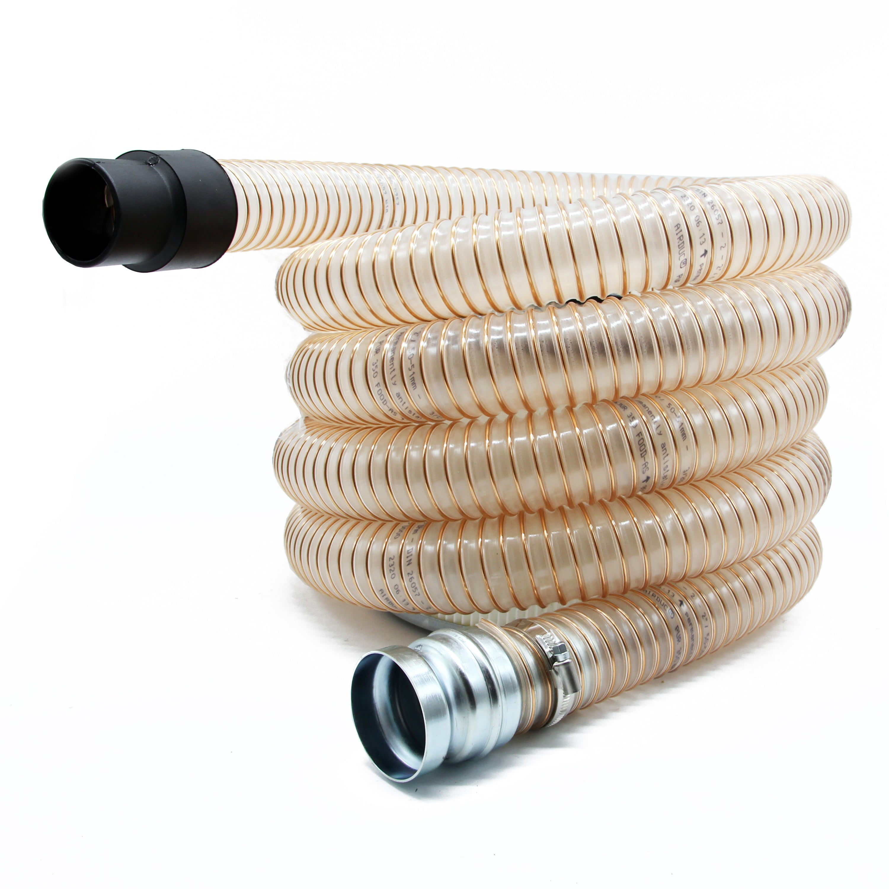 Tuyau d'aspiration de gouttière transparent renforcé de fil de 10 m (51 mm)