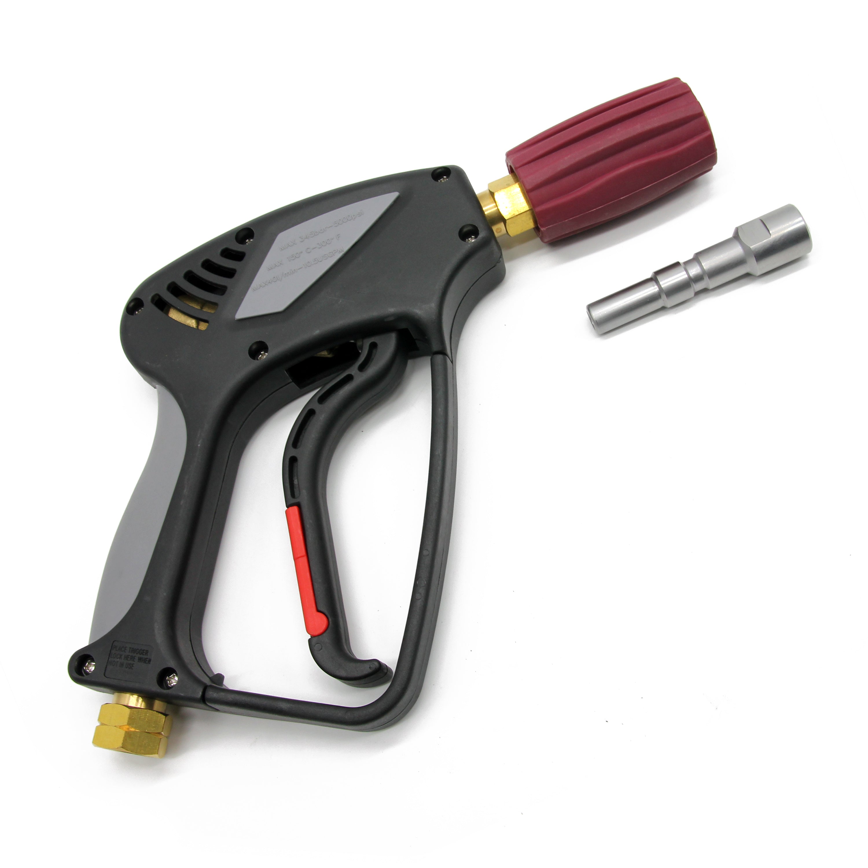 Pistolet à gâchette haute pression à poignée souple avec ensemble de dégagement rapide pour raccord KEW