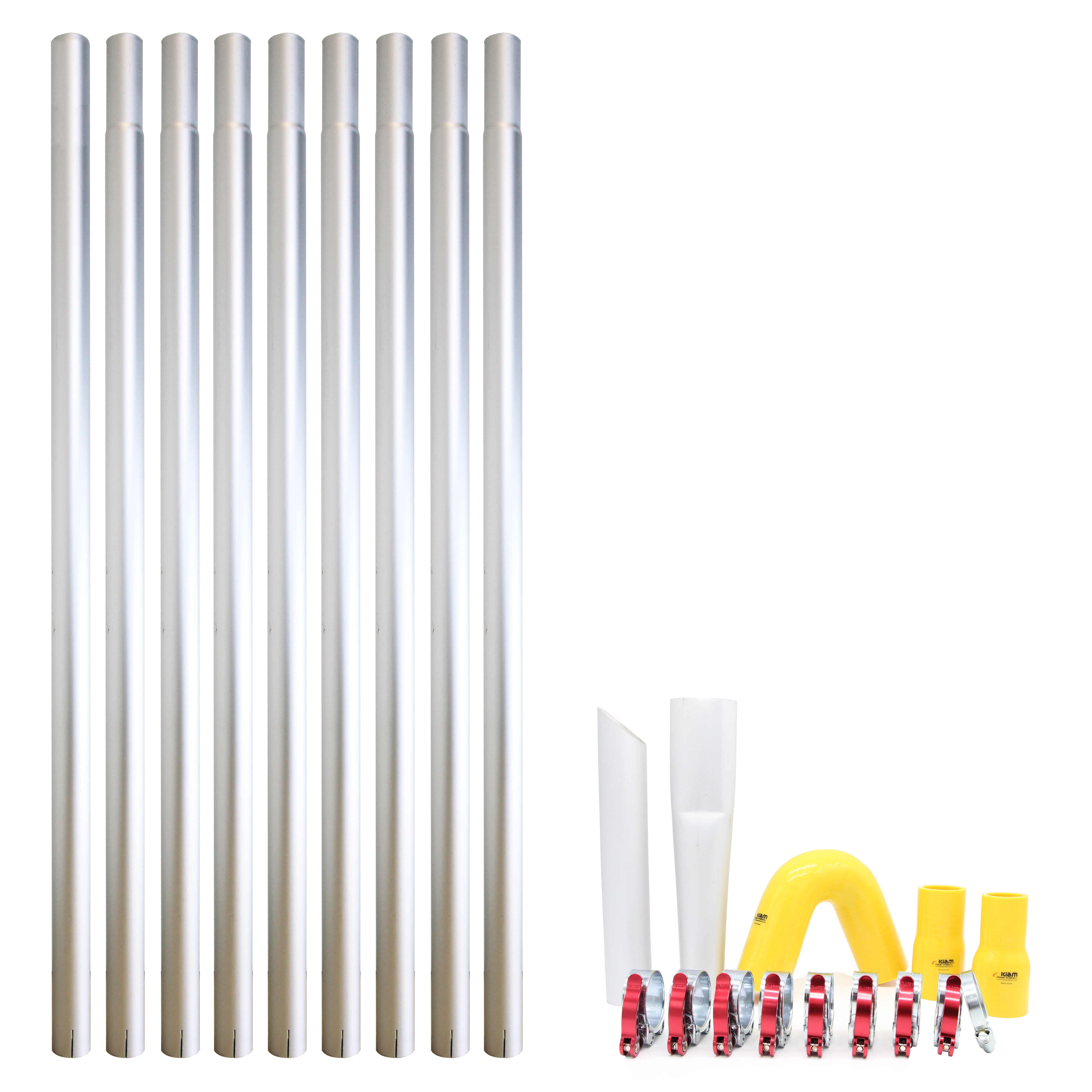 KIT de poteaux d'aspiration de gouttière de 36 pieds, aluminium aérospatial léger (diamètre 51 mm)