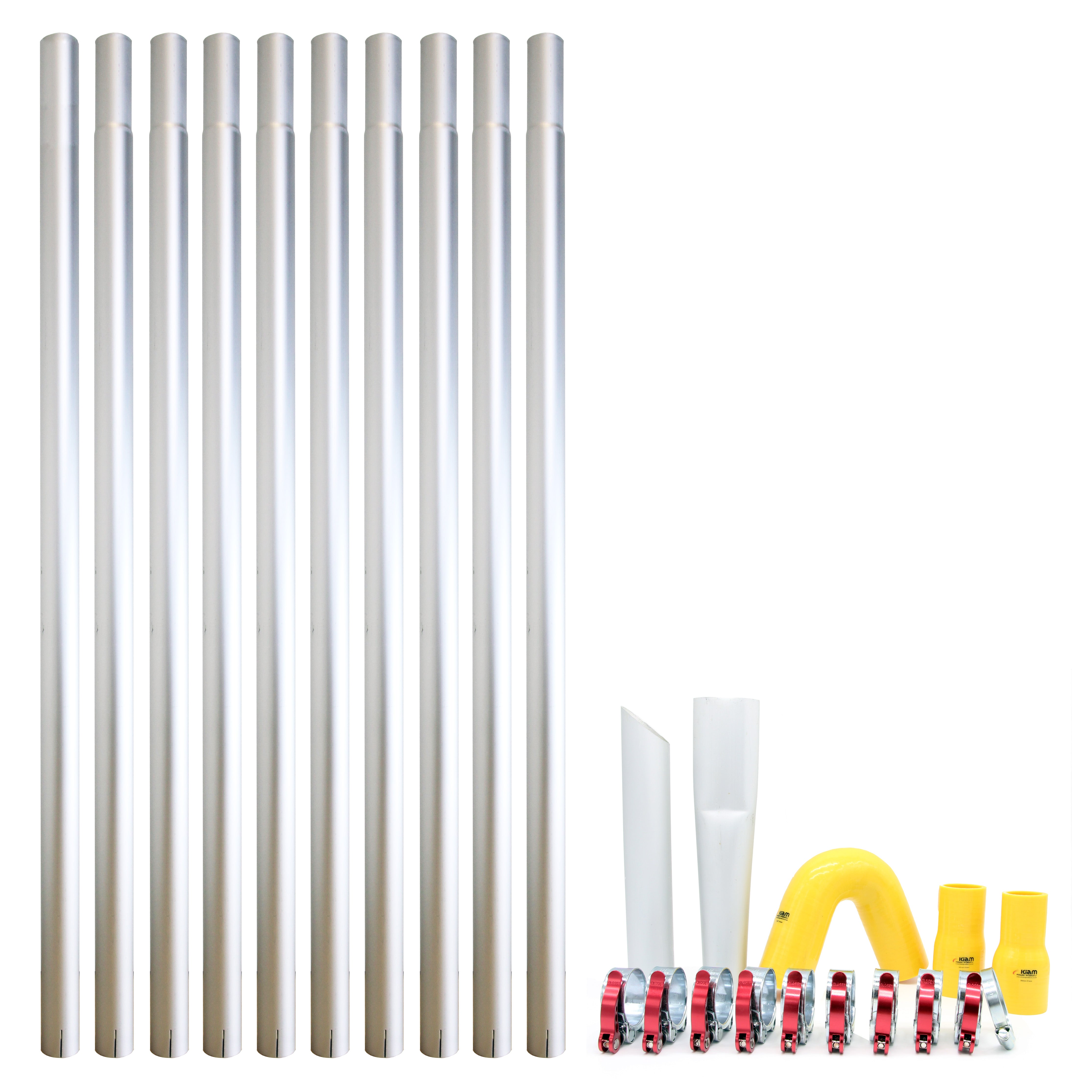 KIT de poteaux d'aspiration de gouttière de 40 pieds, aluminium aérospatial léger (diamètre 51mm)