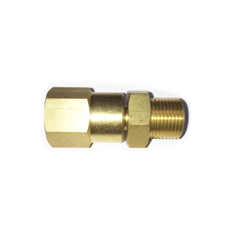 Raccord de tuyau pivotant haute pression en laiton 3/8" mâle - 3/8" femelle