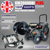 Roof Cleaning Equipment - KM3000DHI PLUS Diesel Pressure Washer, 30m Hose Reel, Stainless Steel Rotary Roof Cleaner andTurbo Nozzle