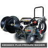 Roof Cleaning Pack - KM3600DX PLUS Diesel Pressure Washer, 30m Hose Reel, Stainless Steel Rotary Roof Cleaner & Turbo Nozzle