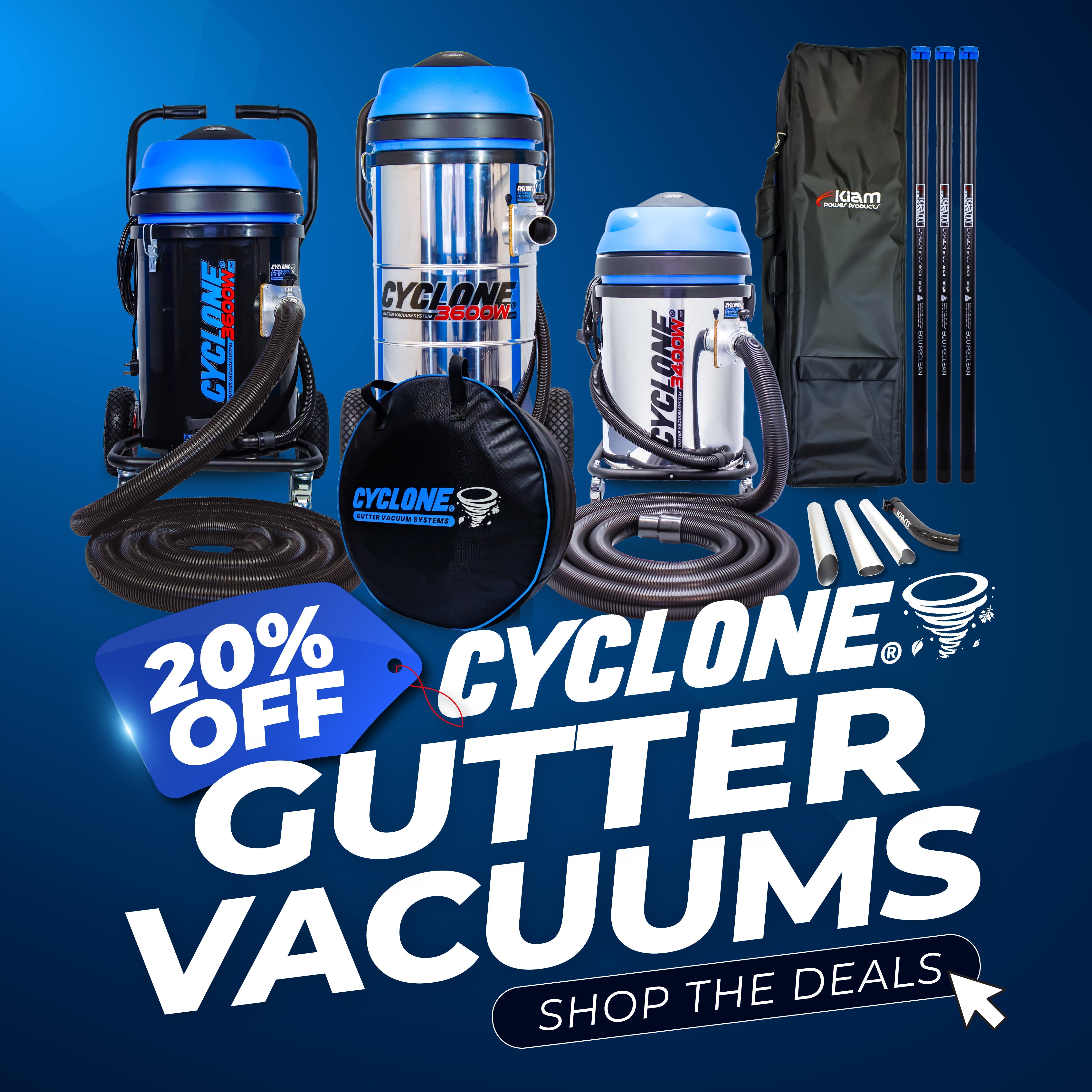 BLACK FRIDAY SALE - 20% OFF Cyclonic Gutter Vacuum Systems.