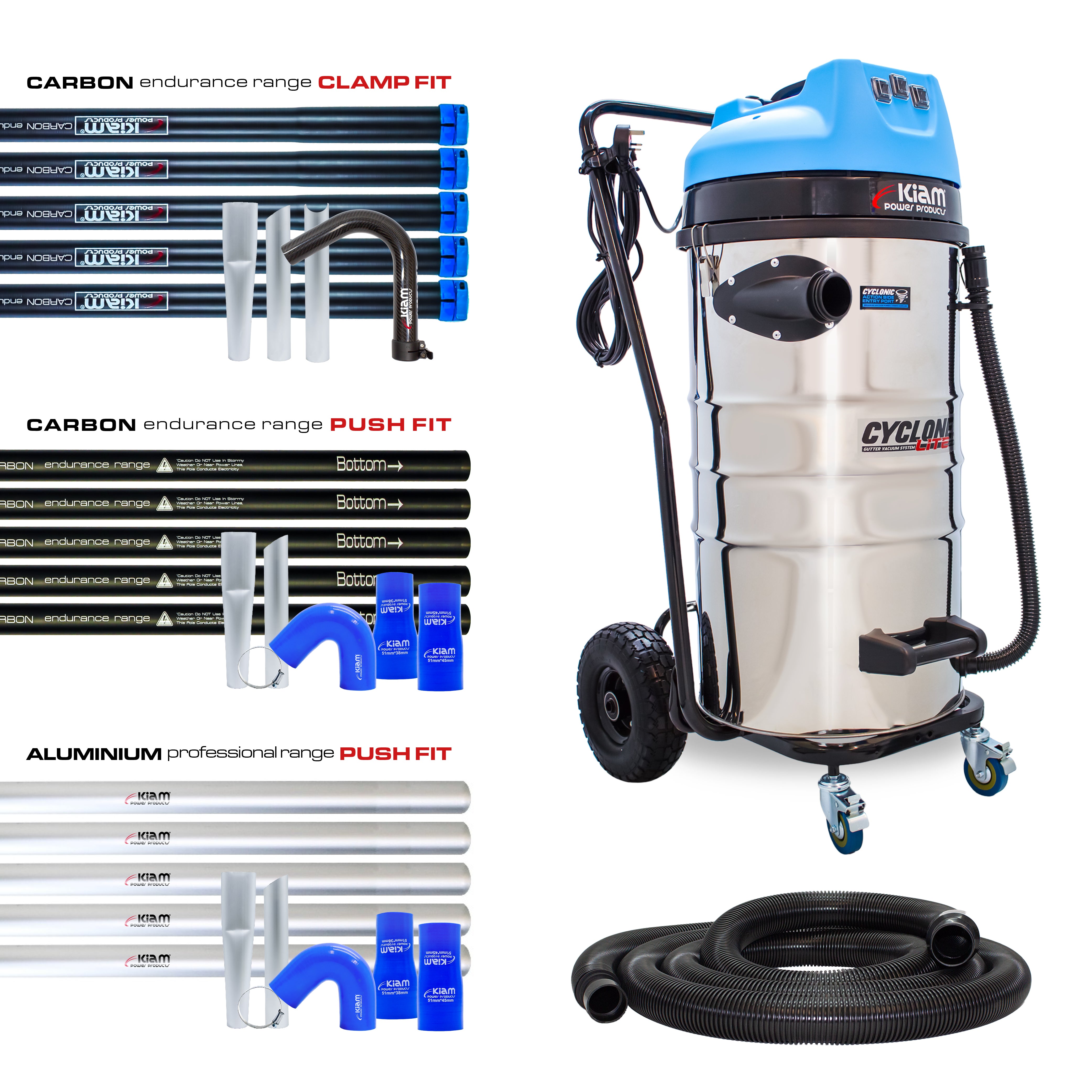 Cyclone Lite® KV100 Gutter Vacuum 3600W - Side Entry