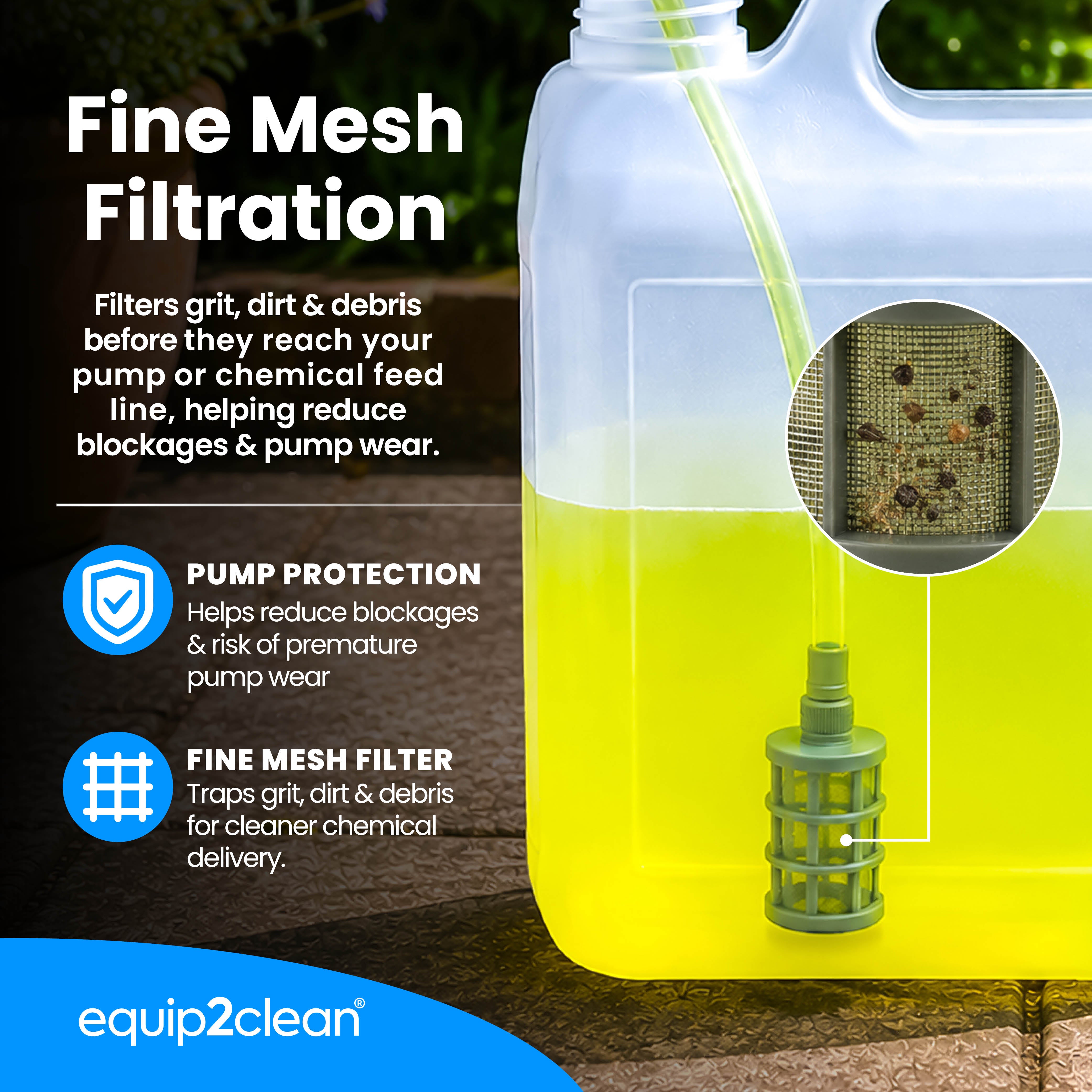 Chemical Suction Mesh Filter Complete with Brass Weight