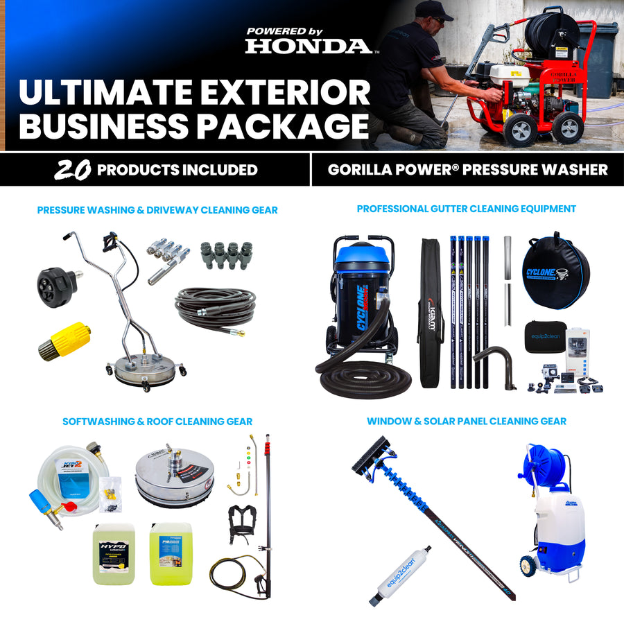 Bronze - Ultimate Honda Exterior Cleaning Business Start-Up Package - Pressure Washing, Gutter, Window, Roof Cleaning Equipment