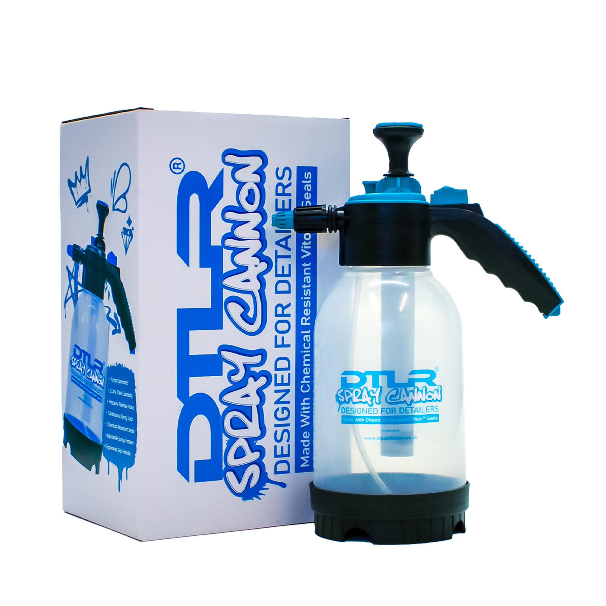 DTLR® Spray Cannon - pump action with VITON seals - 2 litre