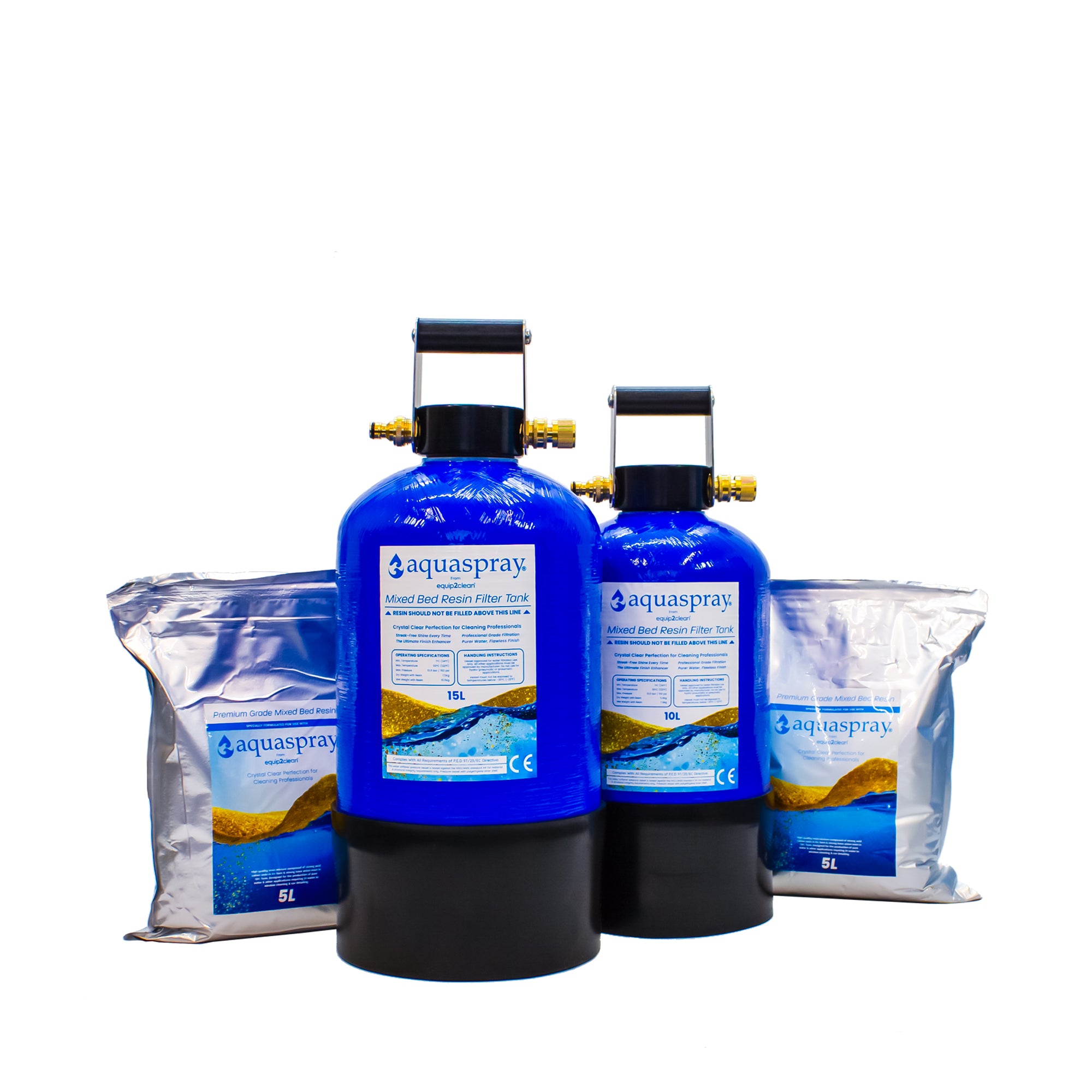 Aquaspray® De-Ionising Water Filter Carry Tank 10, 15 or 25 Litre (Inc. Resin)