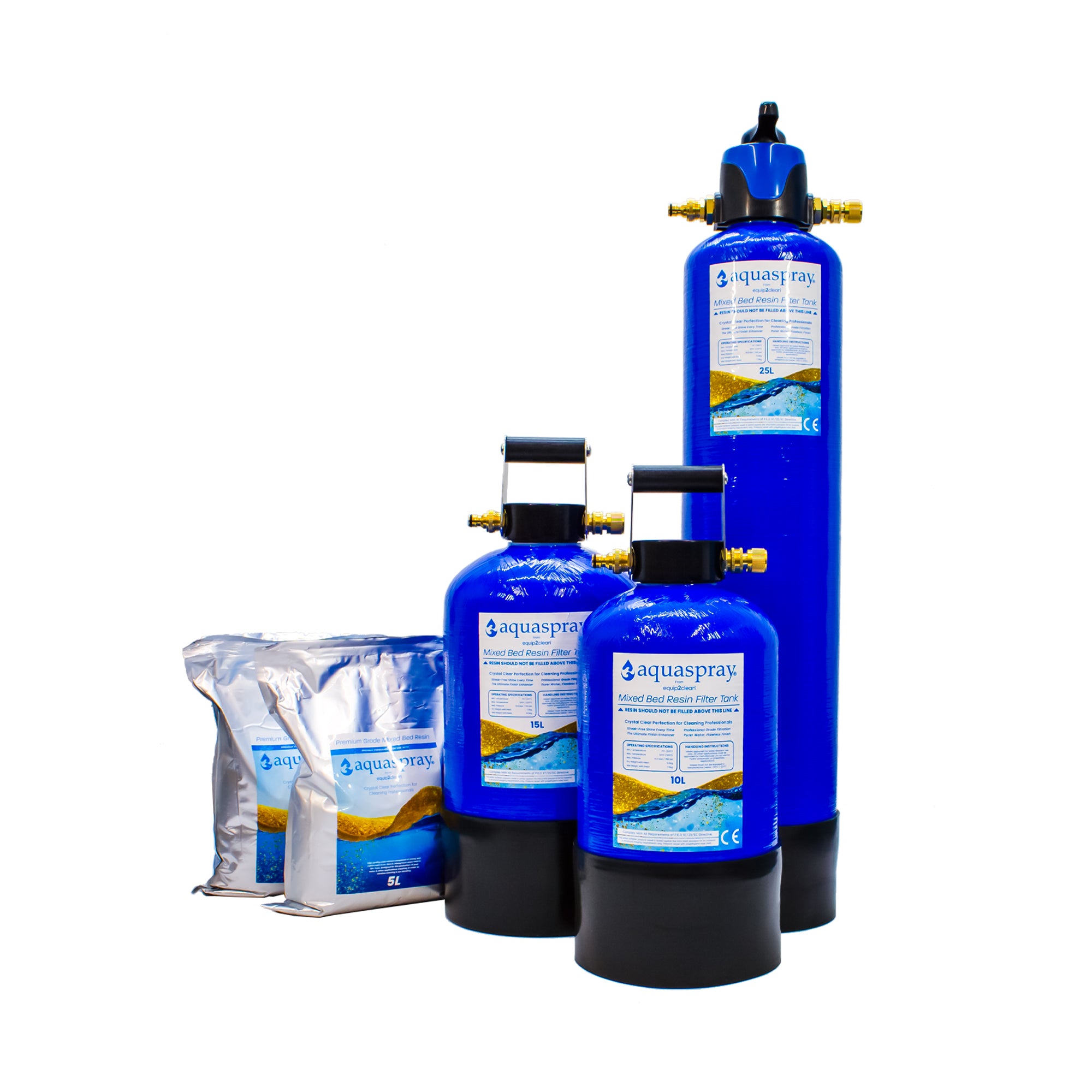 Aquaspray® De-Ionising Water Filter Carry Tank 10, 15 or 25 Litre (Inc. Resin)