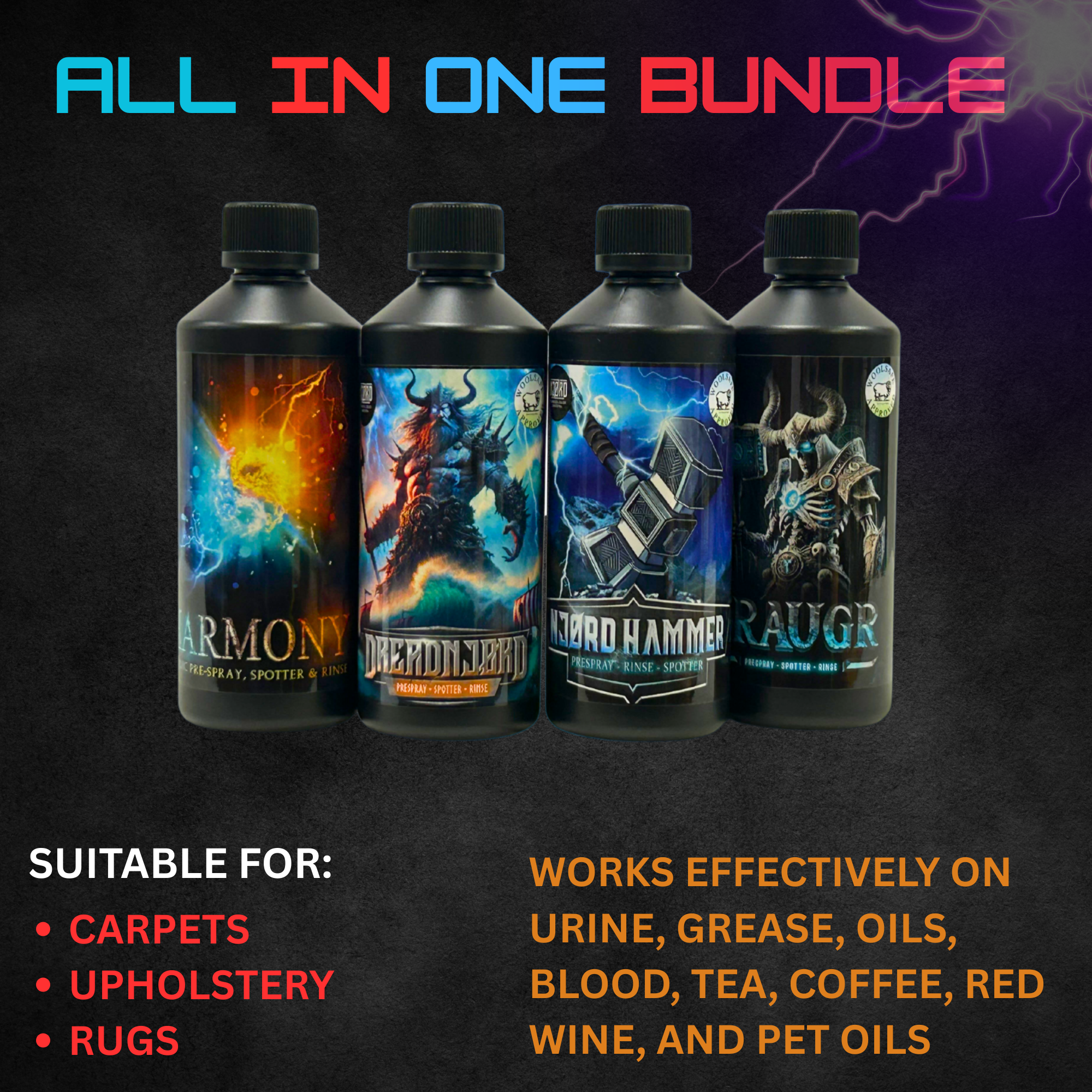 ALL IN ONE BUNDLE FOR CARPETS AND UPHOLSTERY