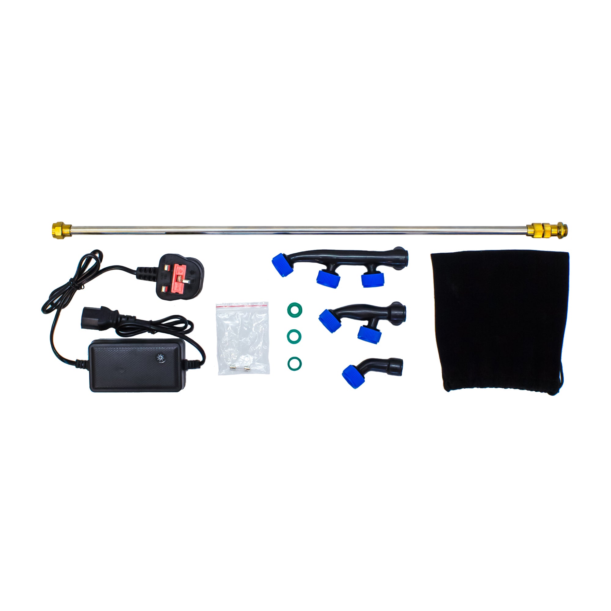 Aquaspray Pro Réservoir de pulvérisation d'eau à piles de 45 L avec poteau de 25 pieds et système de raclette