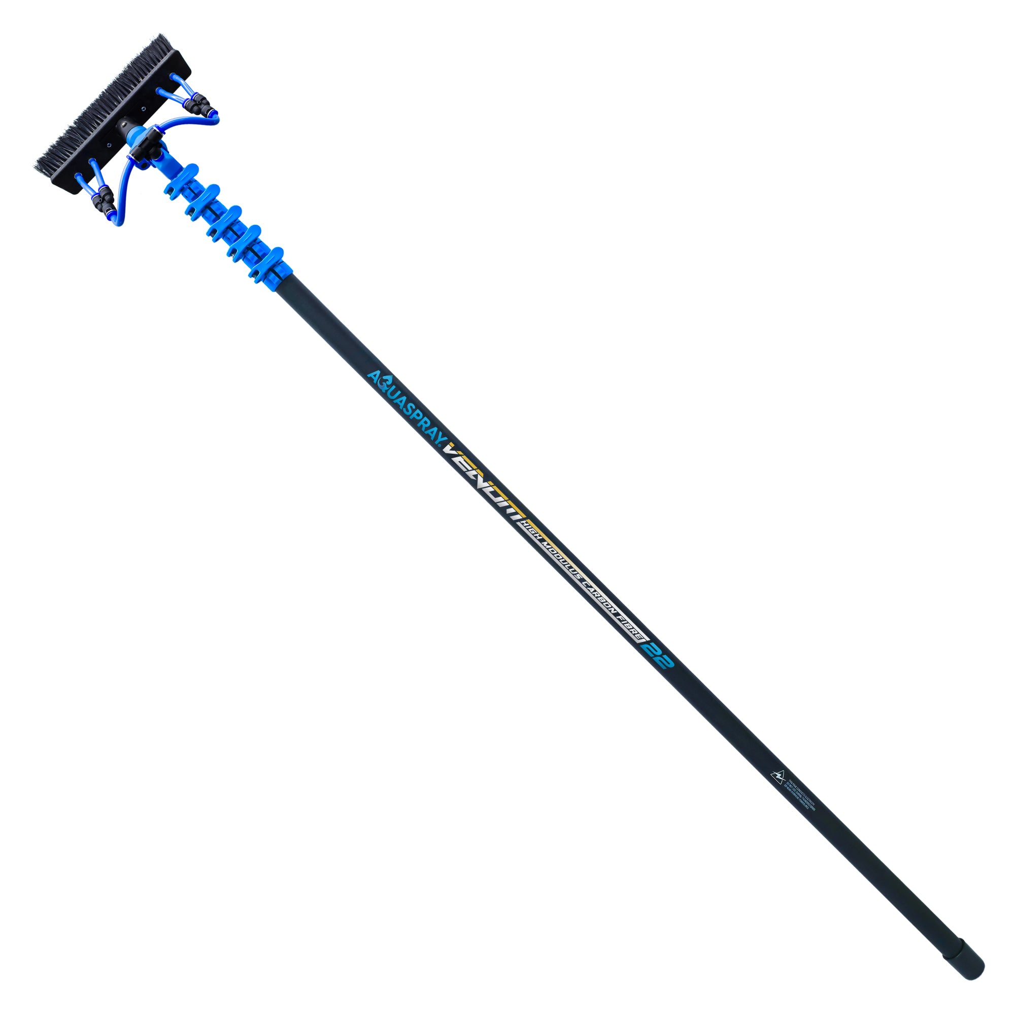 Aquaspray® Venom 22ft 30T High-Mod Waterfed Window Cleaning Pole – 5-Section