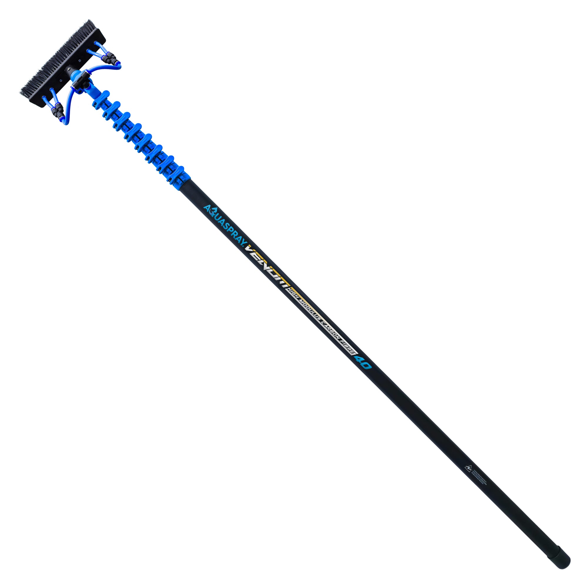 Aquaspray® Venom 40ft 30T High-Mod Waterfed Window Cleaning Pole – 8-Section