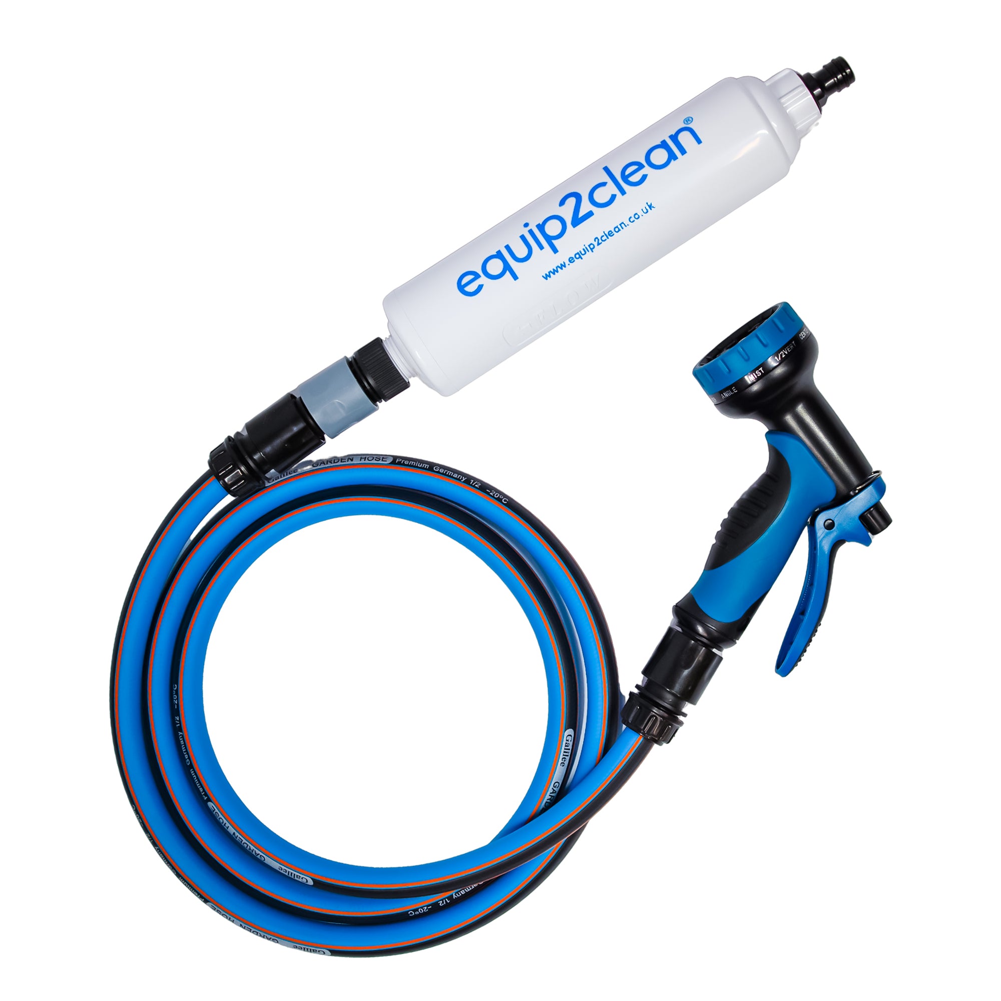 Aquaspray® Inline DI resin PURE WATER filter with Hose & Wash Gun