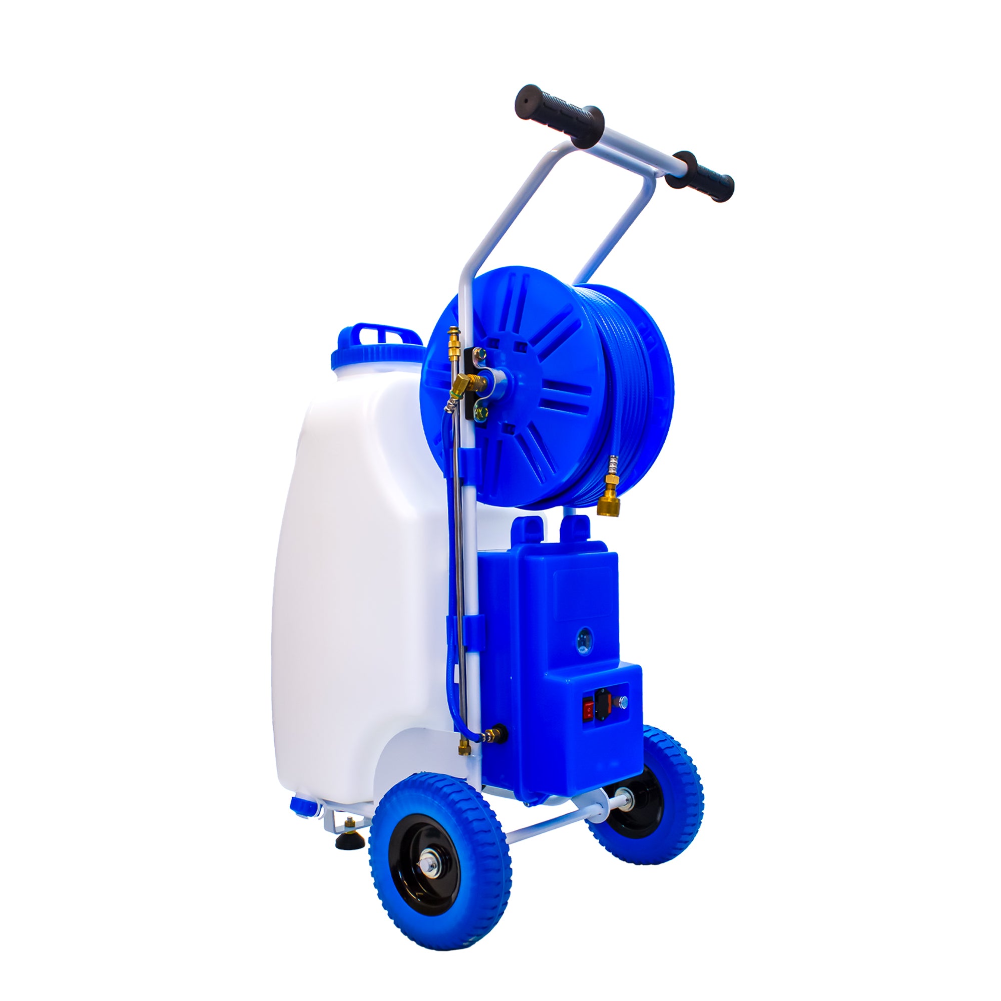 Aquaspray Pro Réservoir de pulvérisation d'eau à piles de 45 L avec poteau de 25 pieds et système de raclette