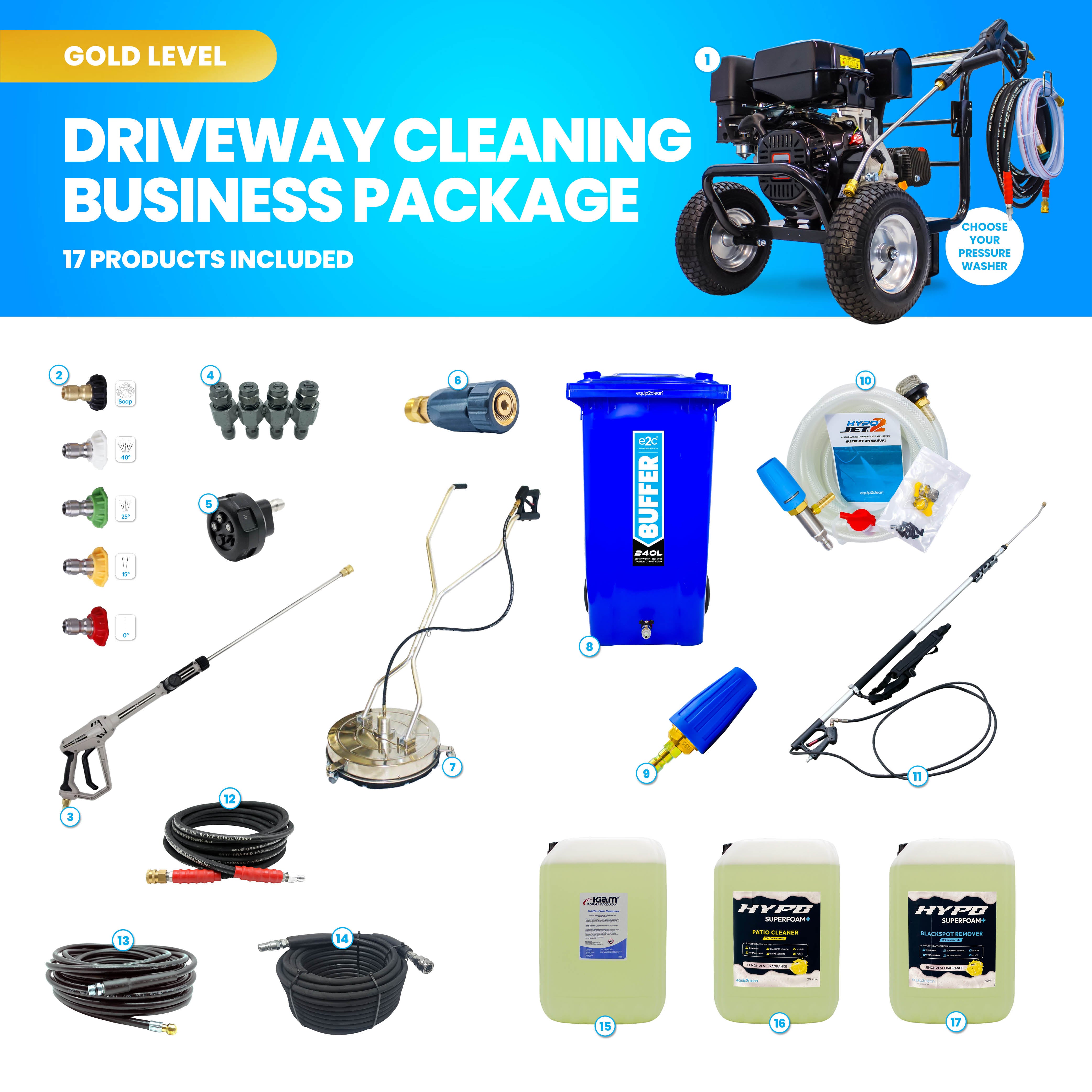 Gold Driveway Cleaning Specialist Business Start-up Package