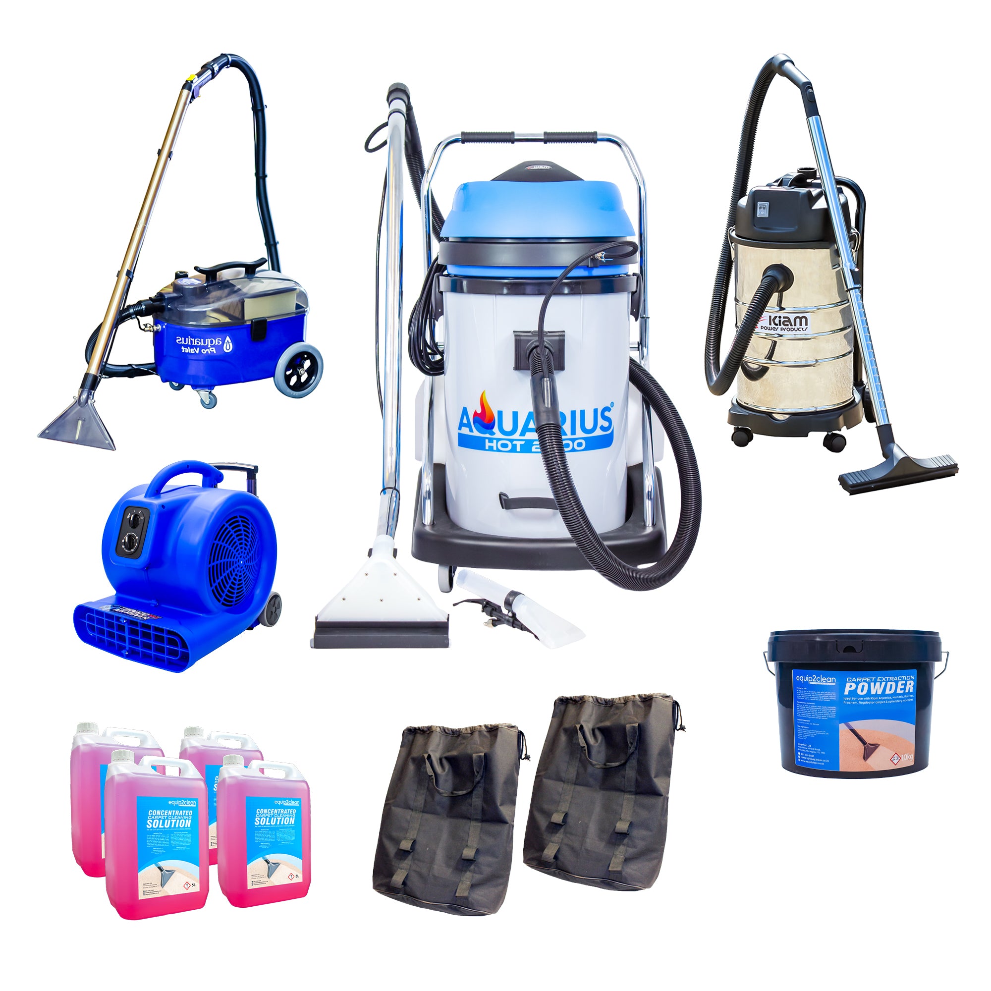 Pack de démarrage d'entreprise d'équipement de nettoyage professionnel de tapis et de tissus d'ameublement (Aquarius Hot 2800)