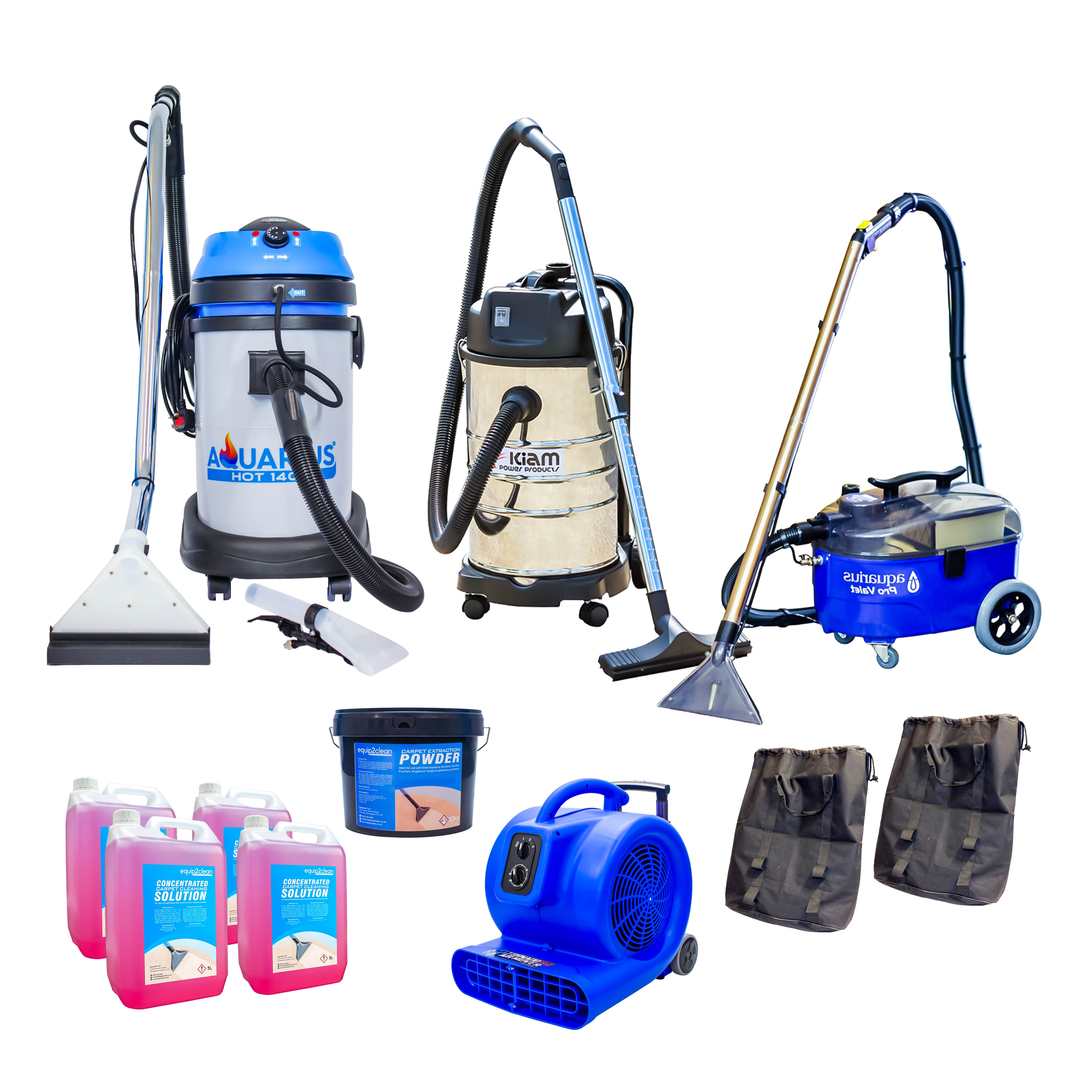 Professional Carpet & Upholstery Cleaning Equipment Business Start-Up Pack (Aquarius Hot 1400)