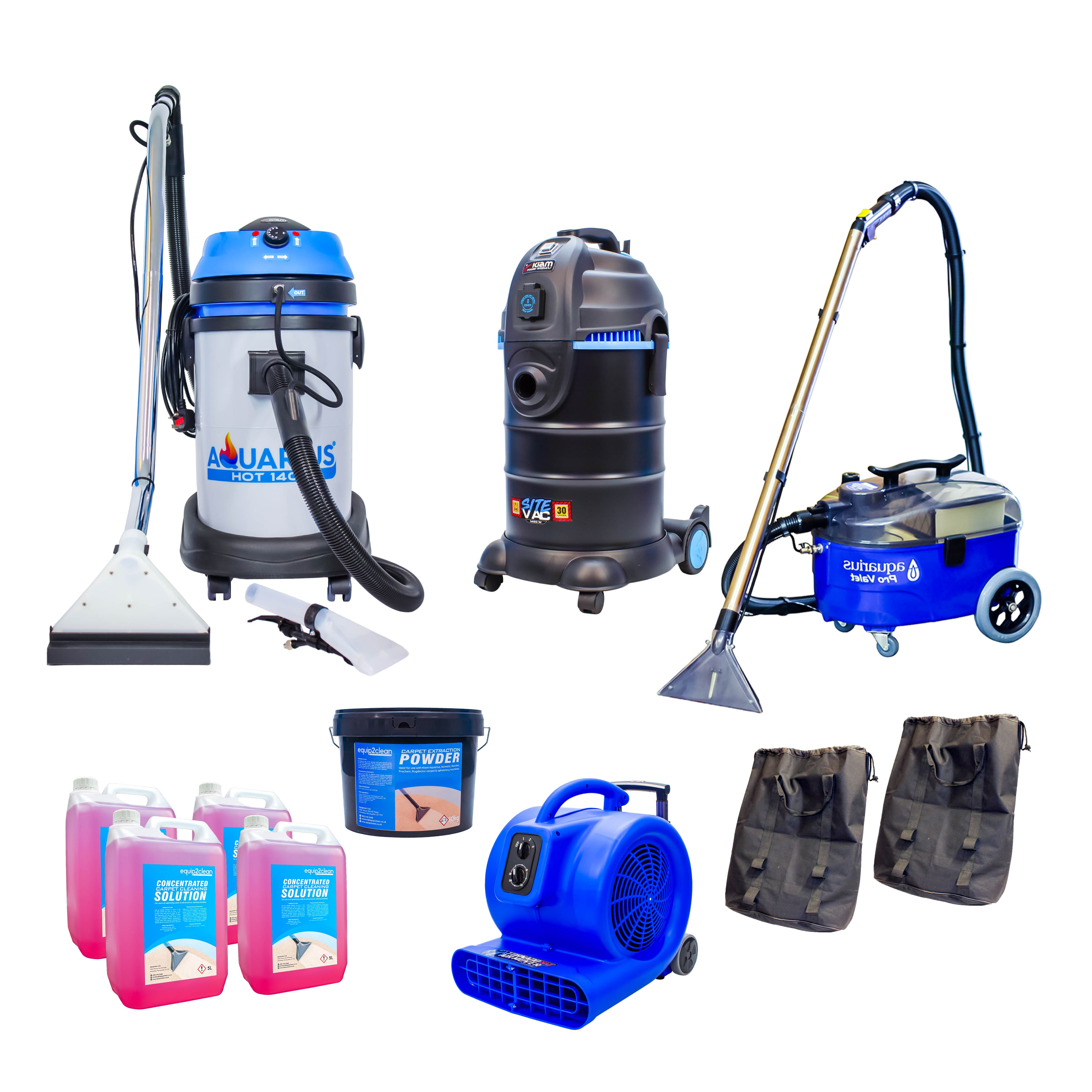 Pack de démarrage d'entreprise d'équipement de nettoyage professionnel de tapis et de tissus d'ameublement (Aquarius Hot 1400)