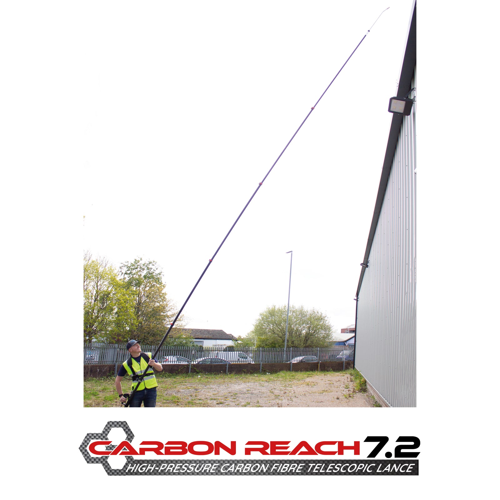 7.2m (23.6') Lightweight Telescopic Lance for Pressure Washer (1/4