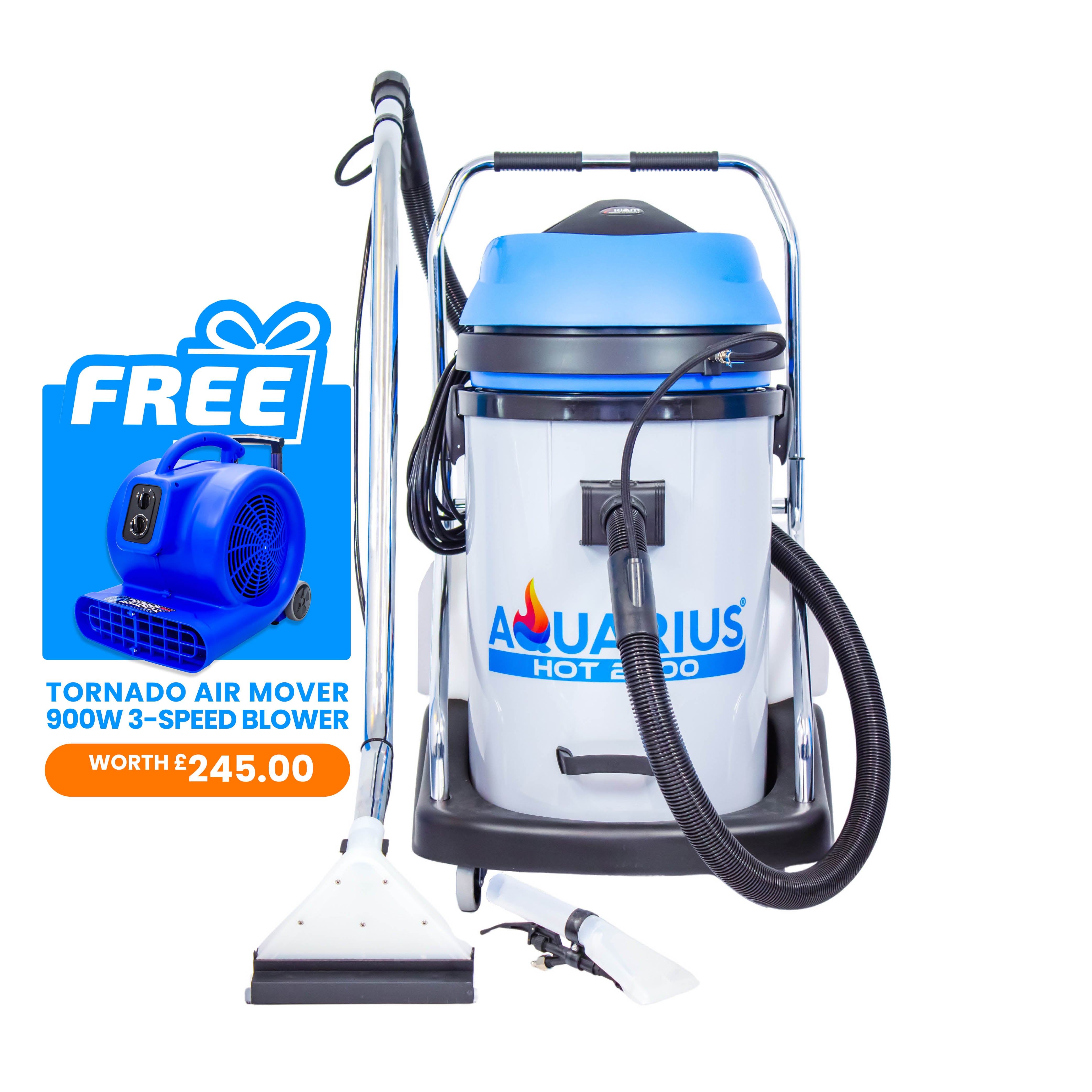 Aquarius Hot 2800 Nettoyant professionnel à eau chaude pour tapis et tissus d'ameublement