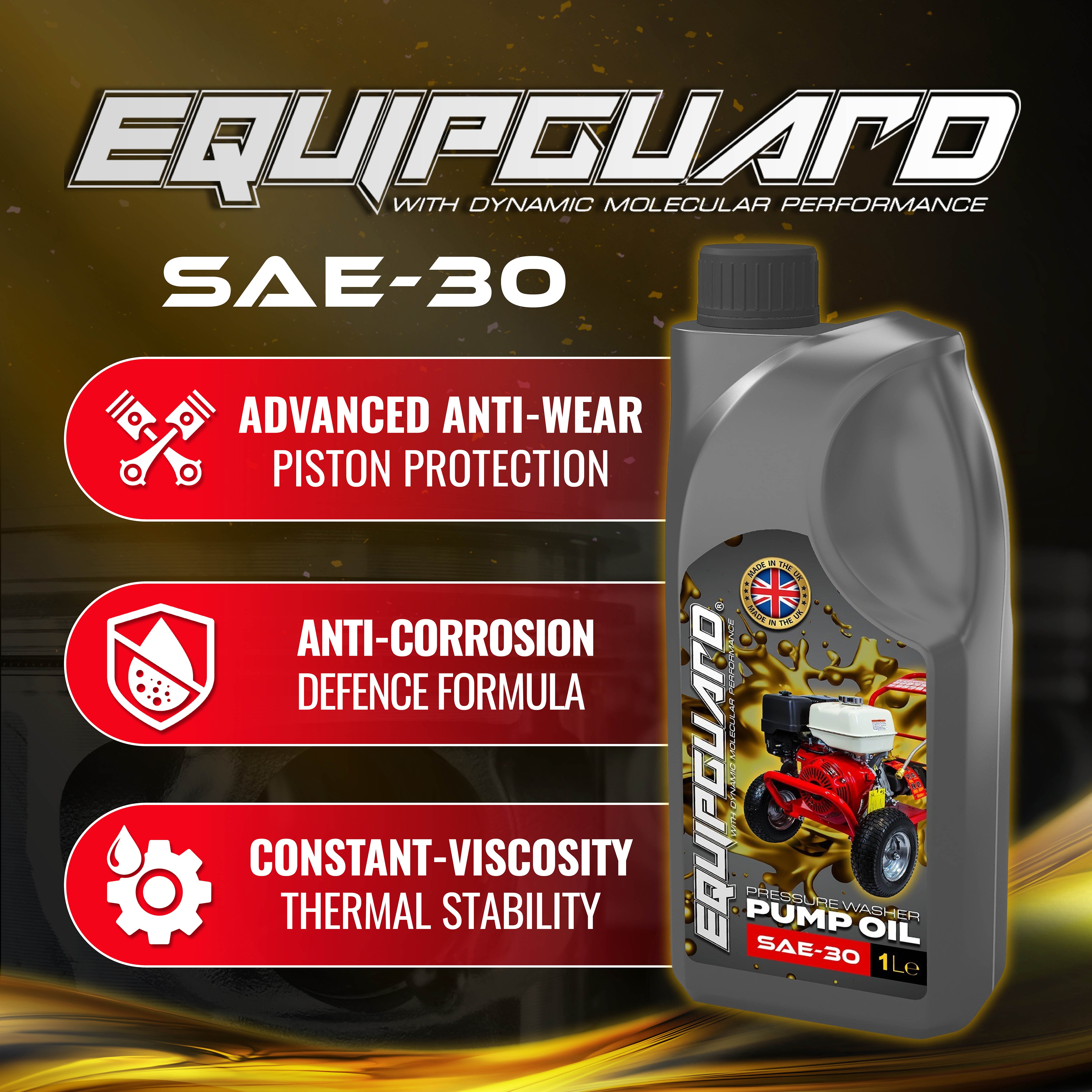 Equipguard® SAE-30 Pump Oil For Petrol and Diesel Pressure Washers (1L)