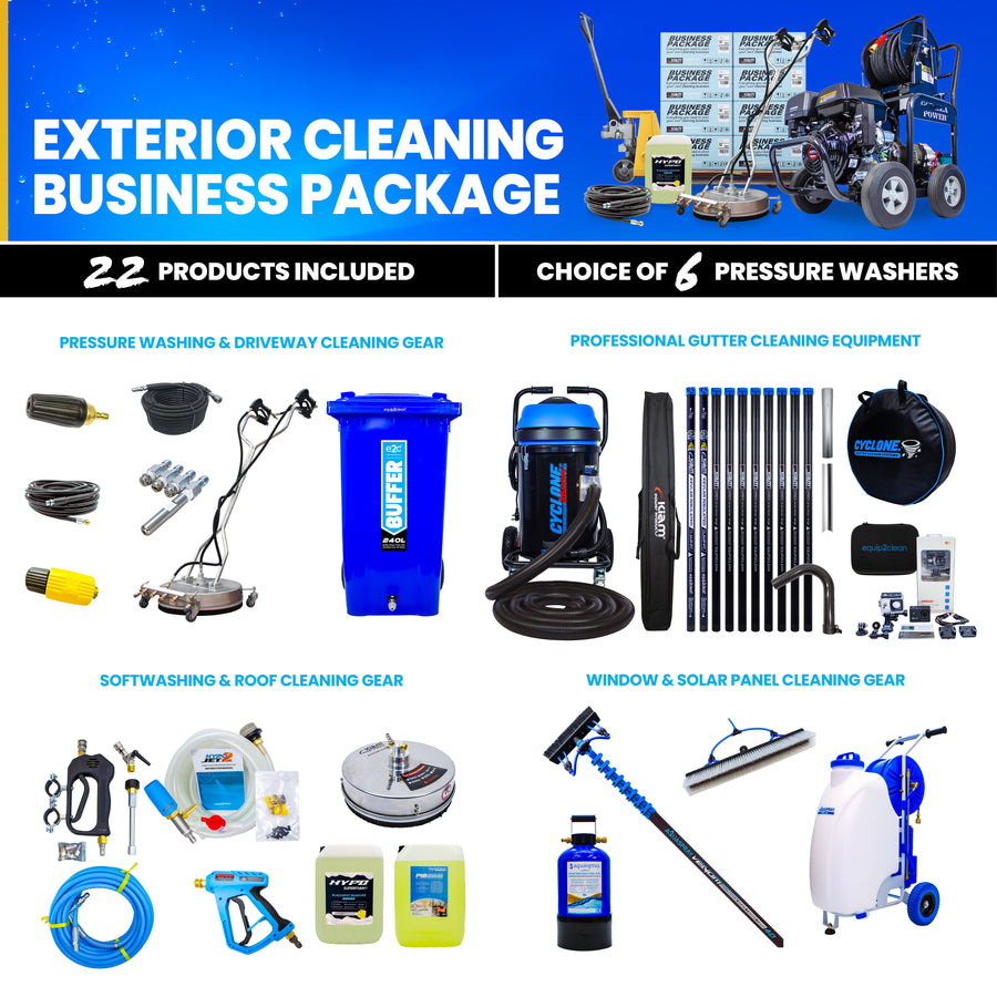 GOLD Exterior Cleaning Business Start-Up Package - Pressure washing, Gutter, Window, Roof cleaning equipment