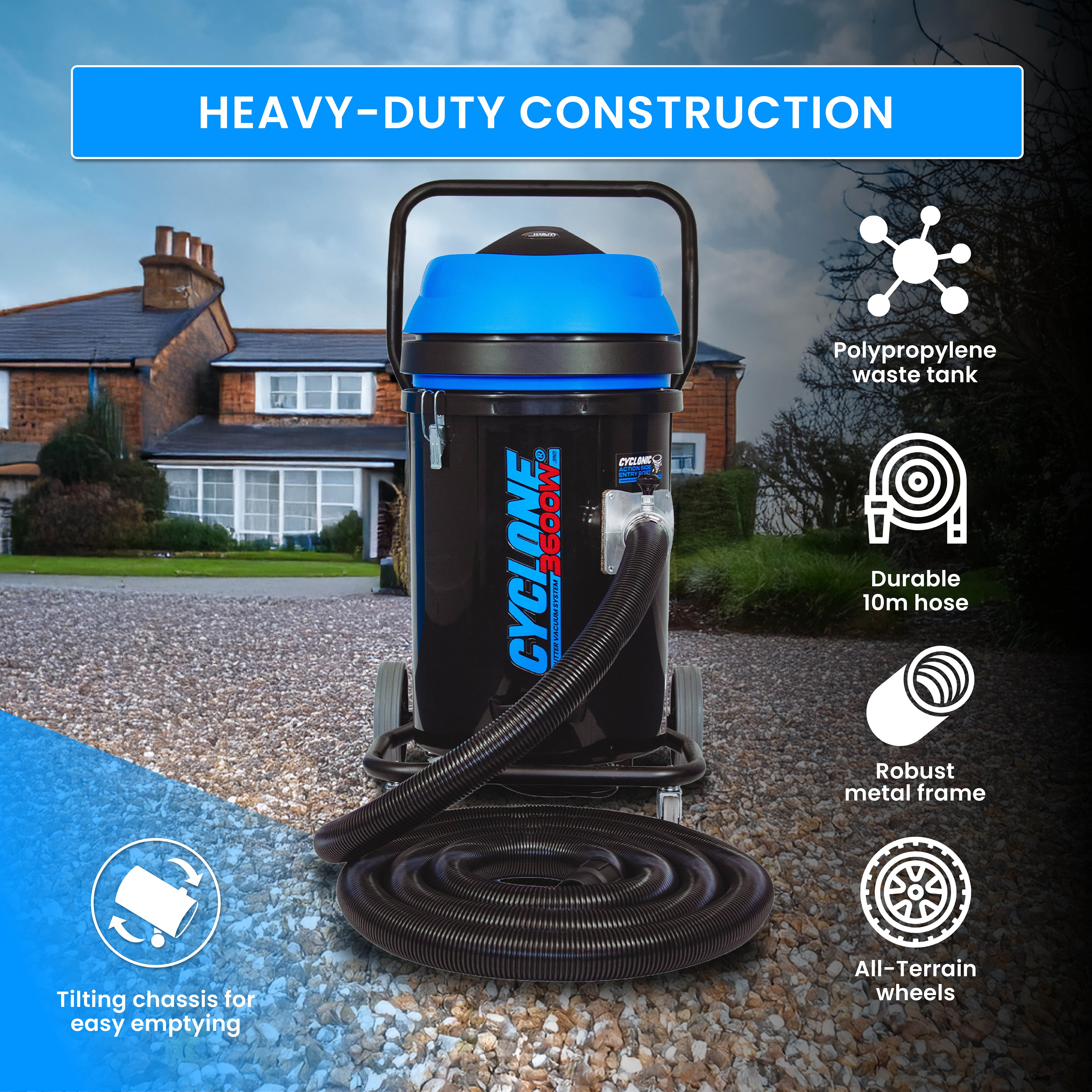 Kiam CYCLONE® Gutter Vacuum System 3600W Polypropylene (Black)