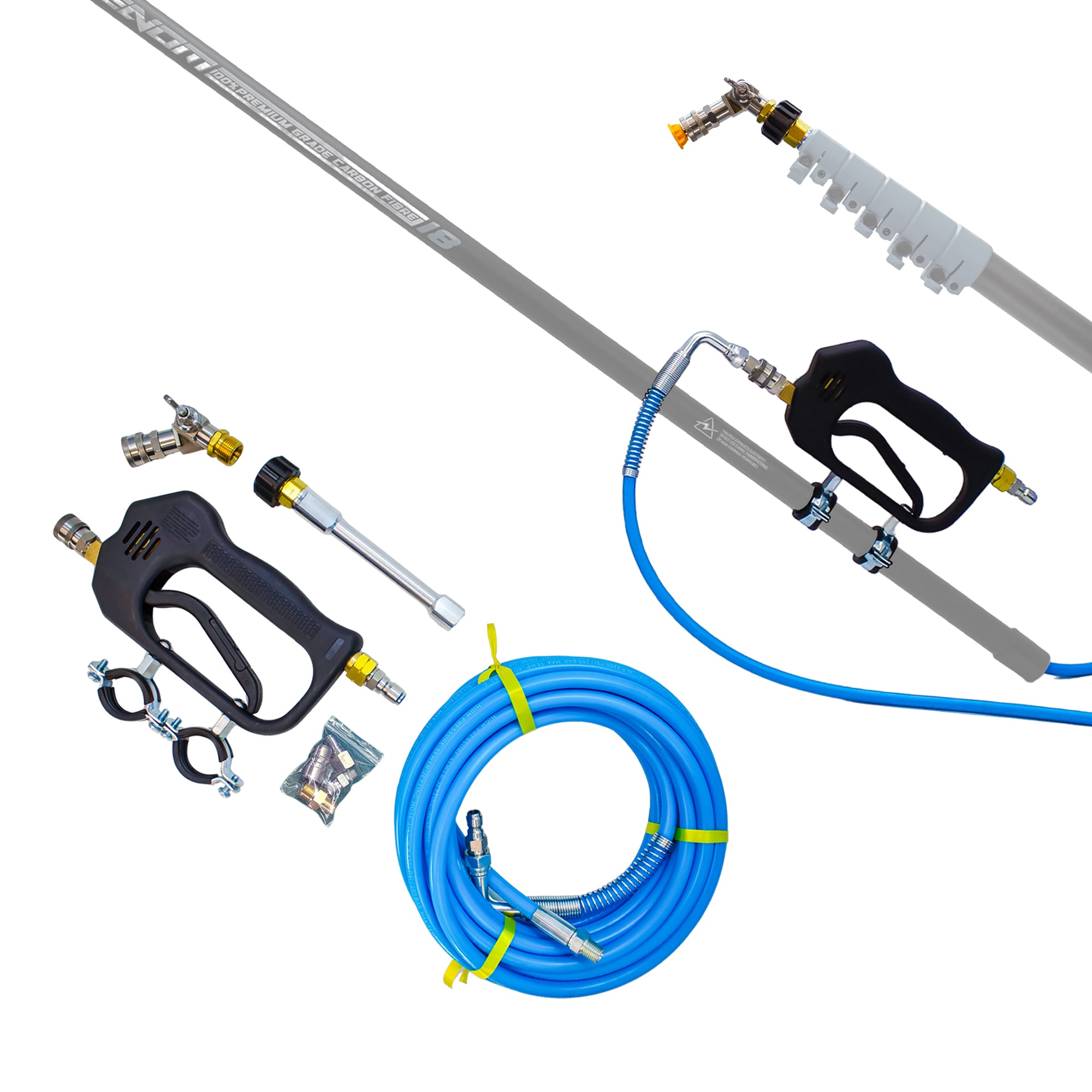 Waterfed Pole Conversion Kit - Window Cleaning pole to Pressure Washer Lance