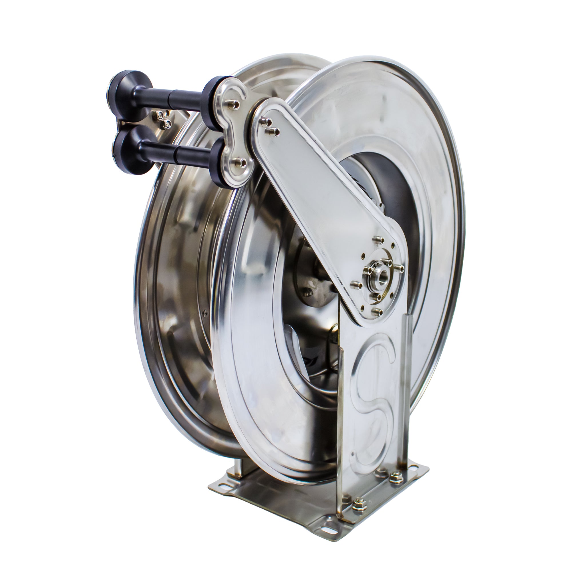 Stainless Steel 20m Retractable HOSE REEL with Hose Tail Hose for High Pressure Washer