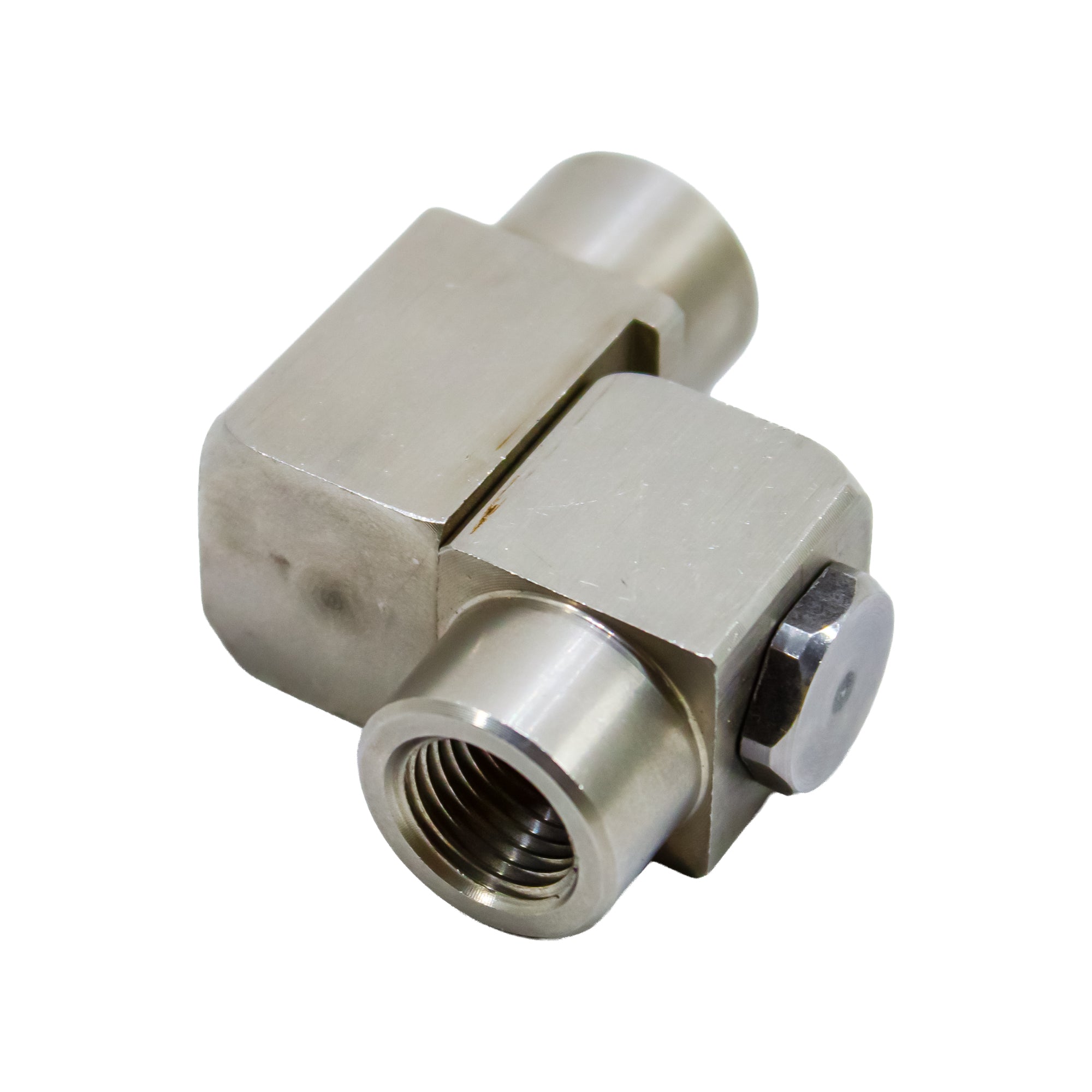 270° Swivel Nozzle Holder – Stainless Steel, 1/4" Female Both Ends