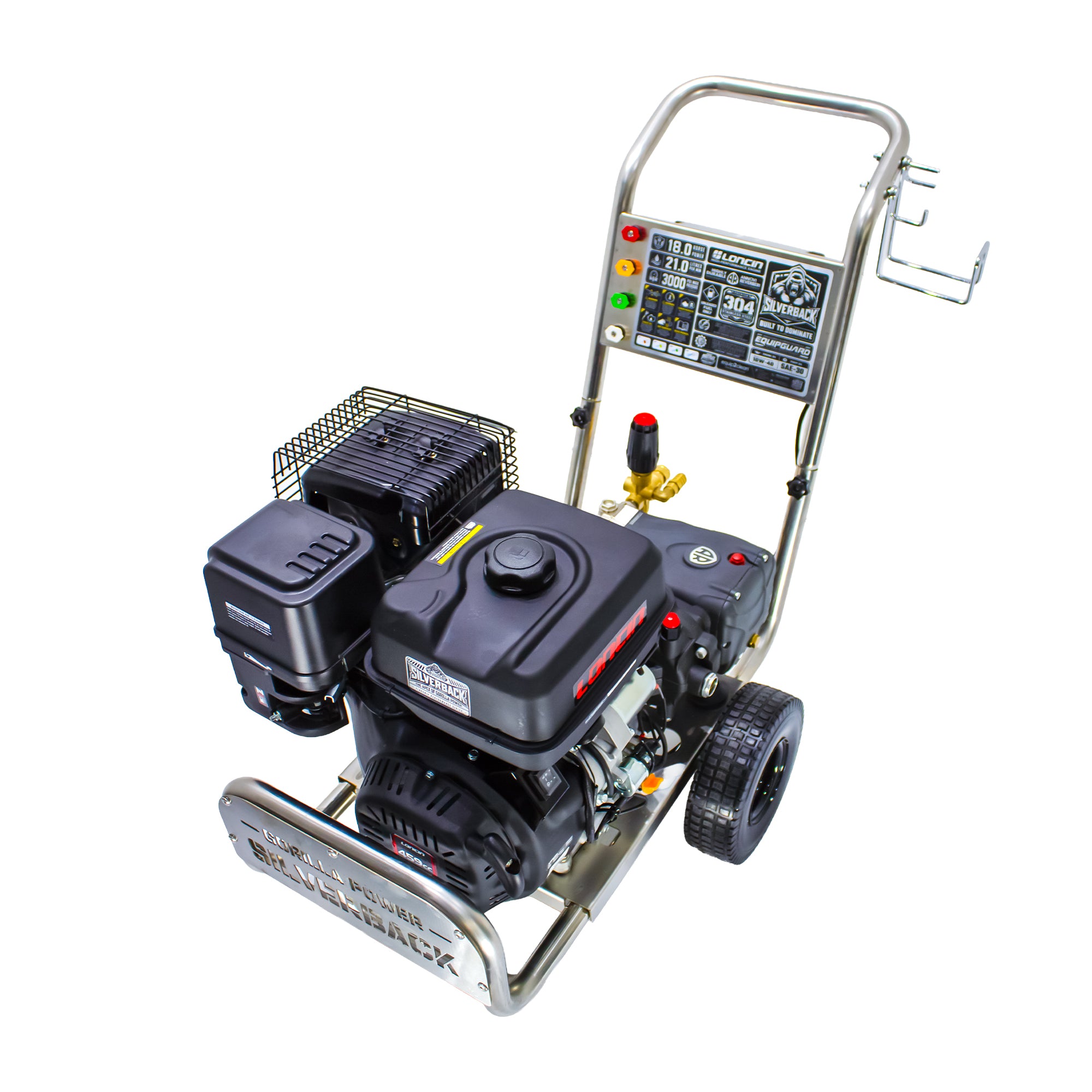 SILVERBACK 21 LPM 200 Bar Petrol Pressure Washer | AR Pump | Electric Start