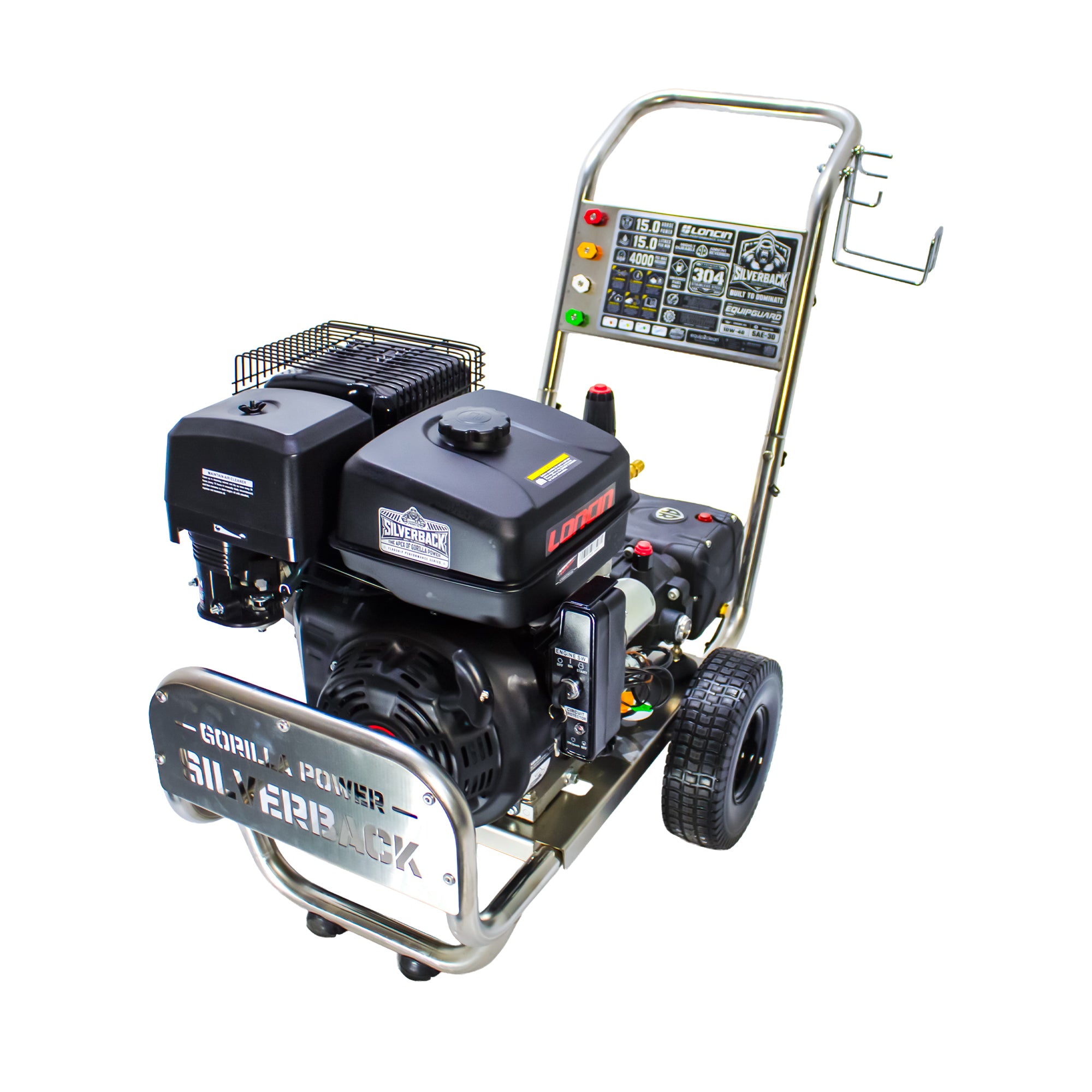 SILVERBACK 15 LPM 250 Bar Petrol Pressure Washer | AR Pump | Electric Start